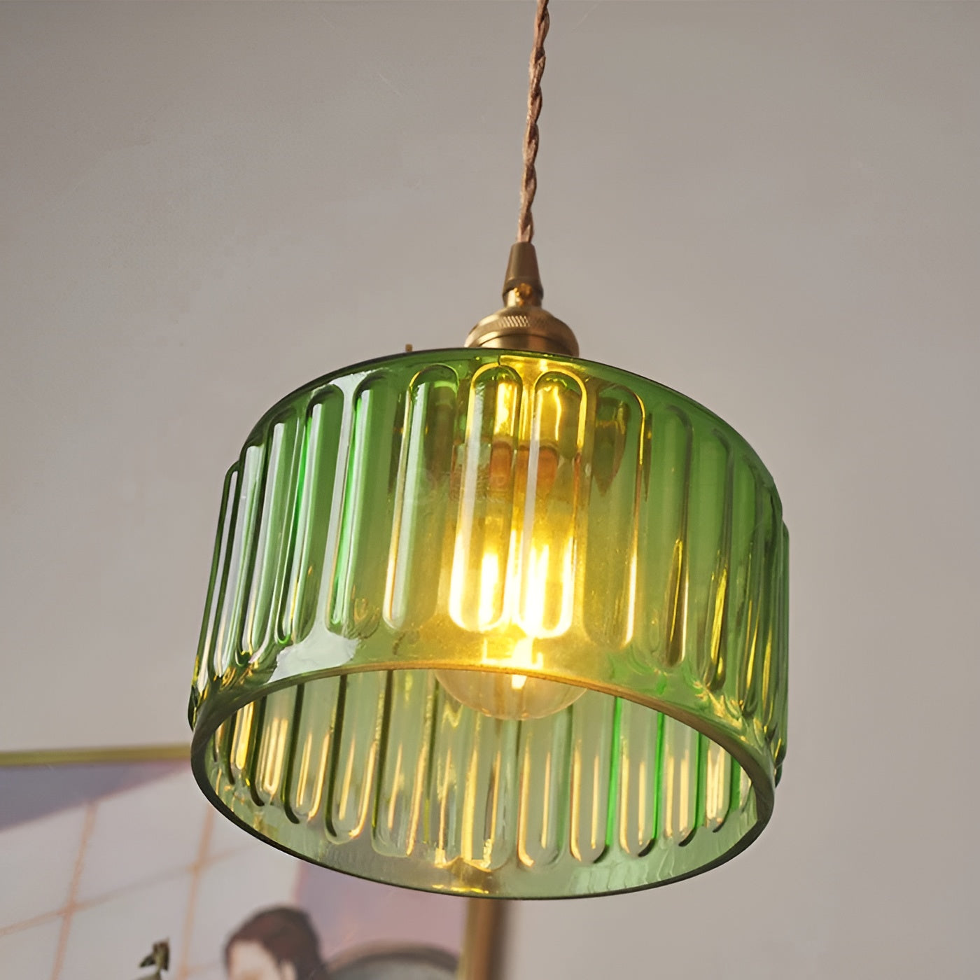 Kupfer-Hängeleuchte aus Glas – Moderne LED Lampe | Für Wohnzimmer & Schlafzimmer