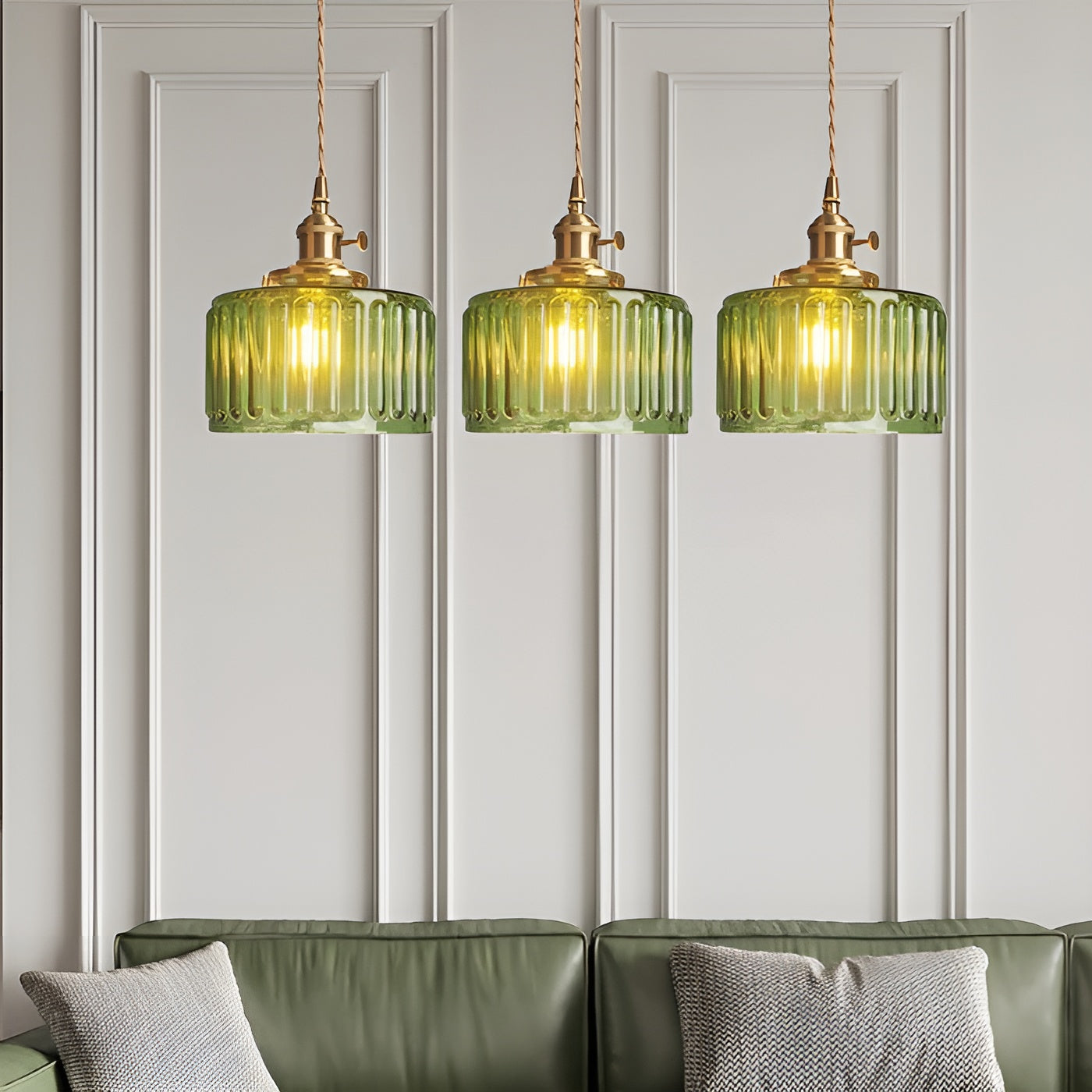 Kupfer-Hängeleuchte aus Glas – Moderne LED Lampe | Für Wohnzimmer & Schlafzimmer
