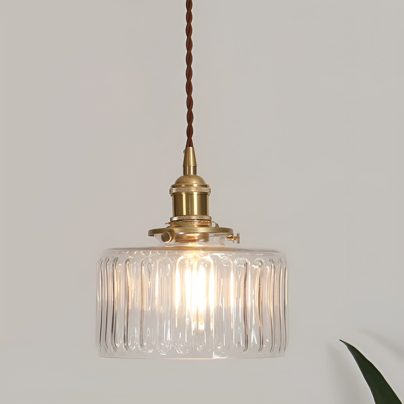 Kupfer-Hängeleuchte aus Glas – Moderne LED Lampe | Für Wohnzimmer & Schlafzimmer