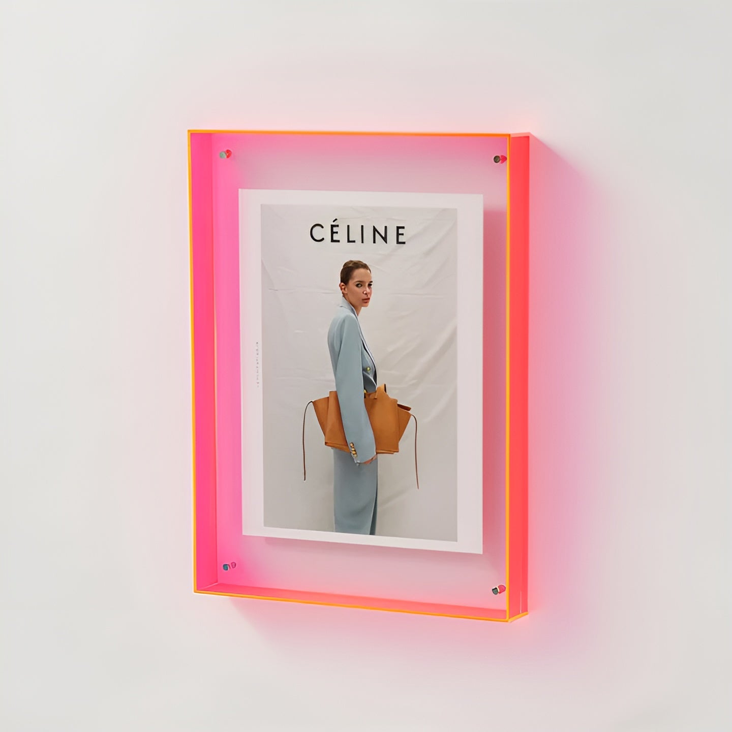 Neon Bilderrahmen aus Acryl – Leuchtend & Stilvoll | Retro-Dekoration im 80er-Jahre Design