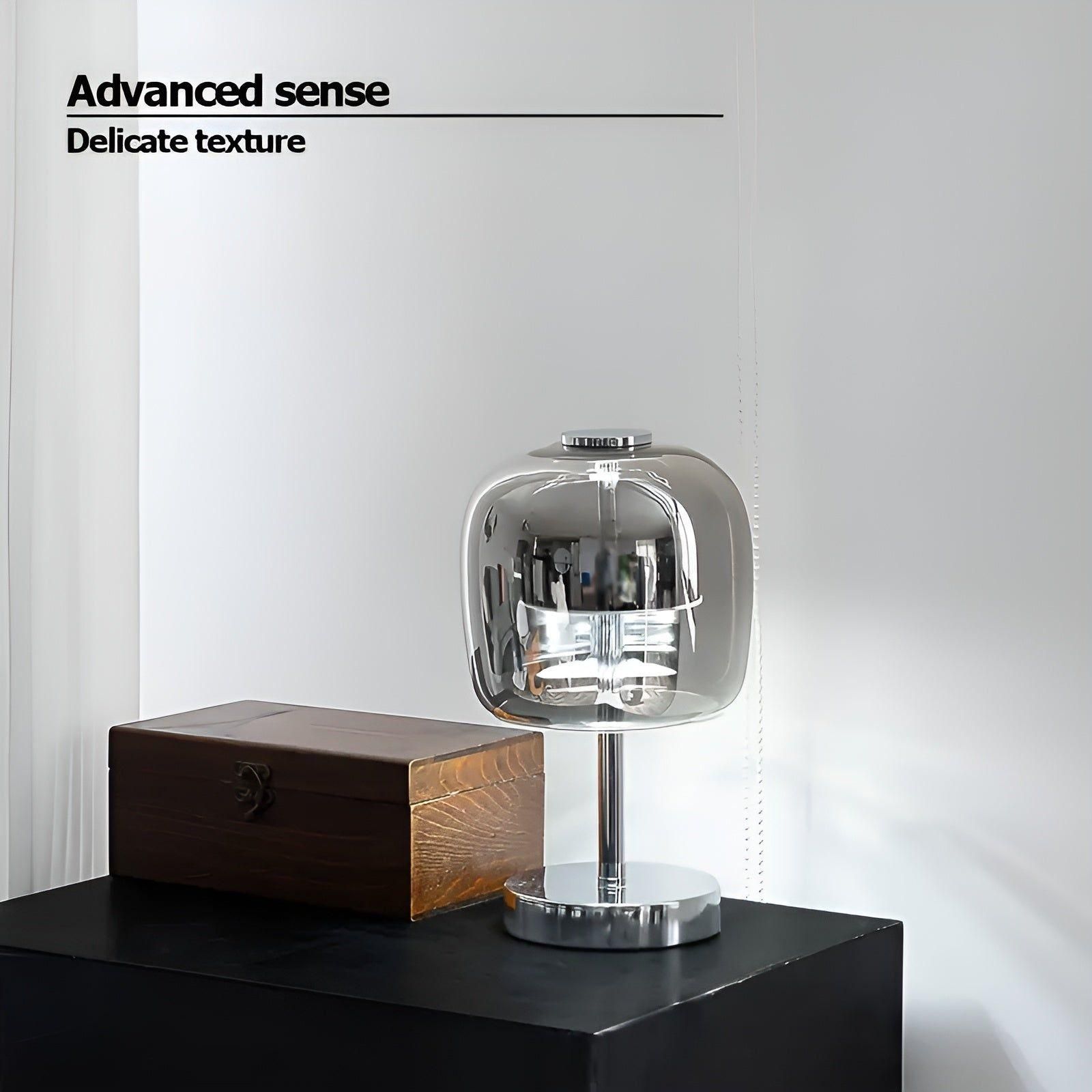Lux Shine Lampe - Elegant Elektroplattiert Glas-Schreibtischlampe für Ambiente-Beleuchtung - Elegare