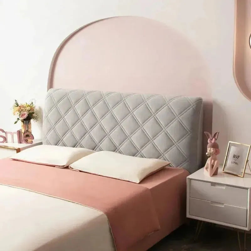 Wovi - Superweicher gesteppter Bettkopfteilbezug - Elegare - DEA084 - B210-x-H70cm-Hellgrau