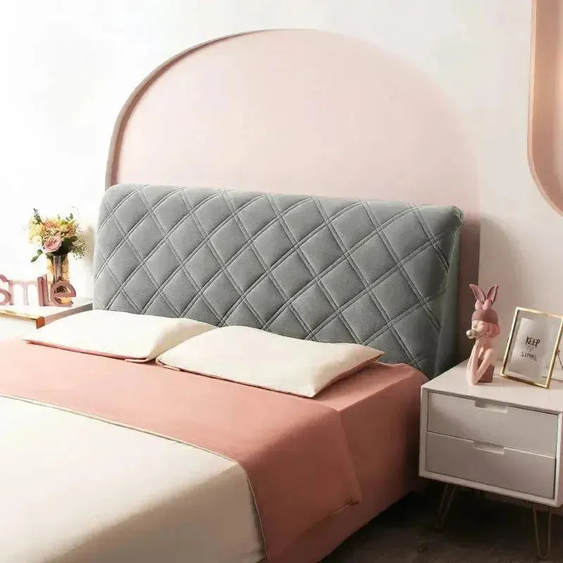 Wovi - Superweicher gesteppter Bettkopfteilbezug - Elegare - DEA084 - B210-x-H70cm-Dunkelgrau