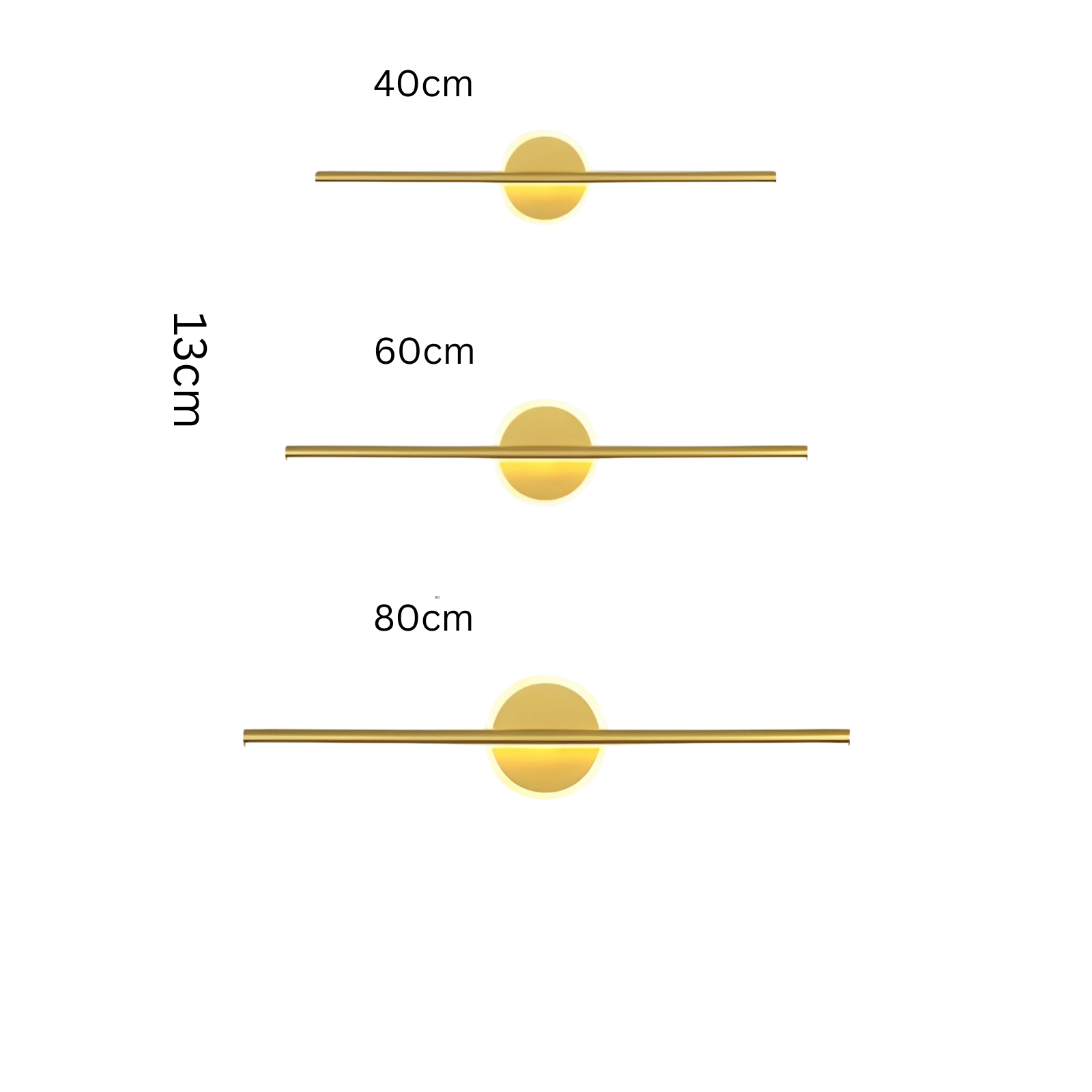 LED-Wandleuchte mit Spiegelfront – Schwarzgold Minimalistisch | Ideal für Schlafzimmer, Flur, Wohnzimmer und Innenbeleuchtung