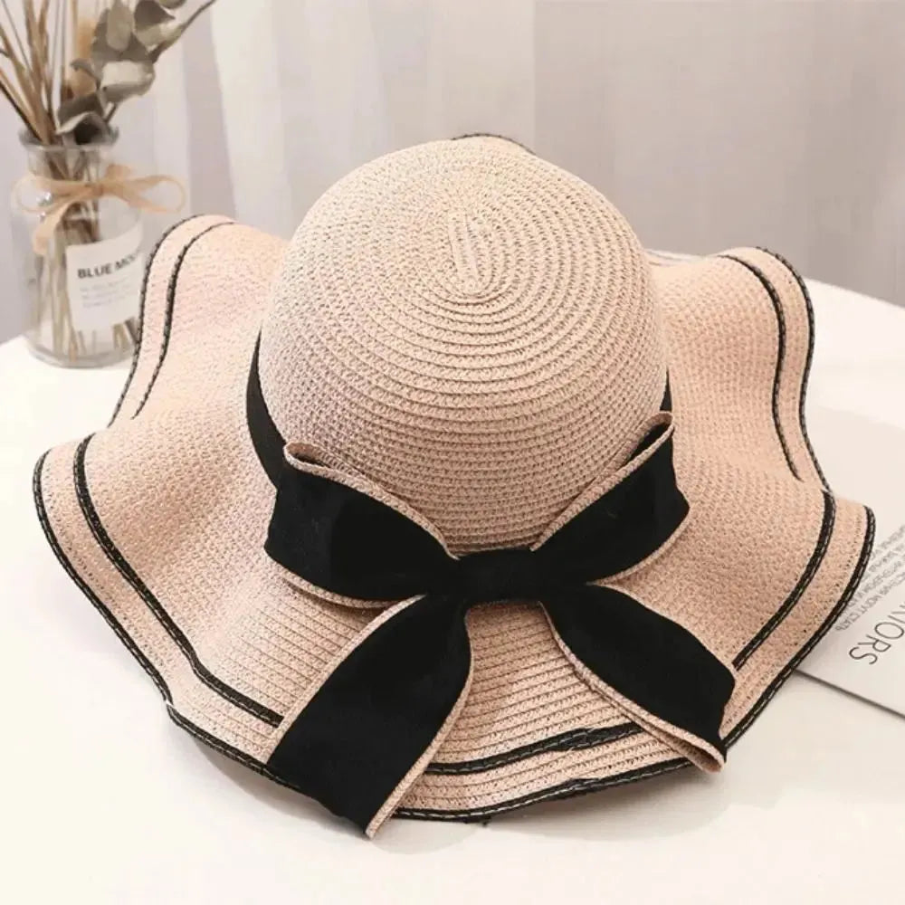 Aliza StrawHat - Women Casual BowtieTravel Beach Hat Elegare