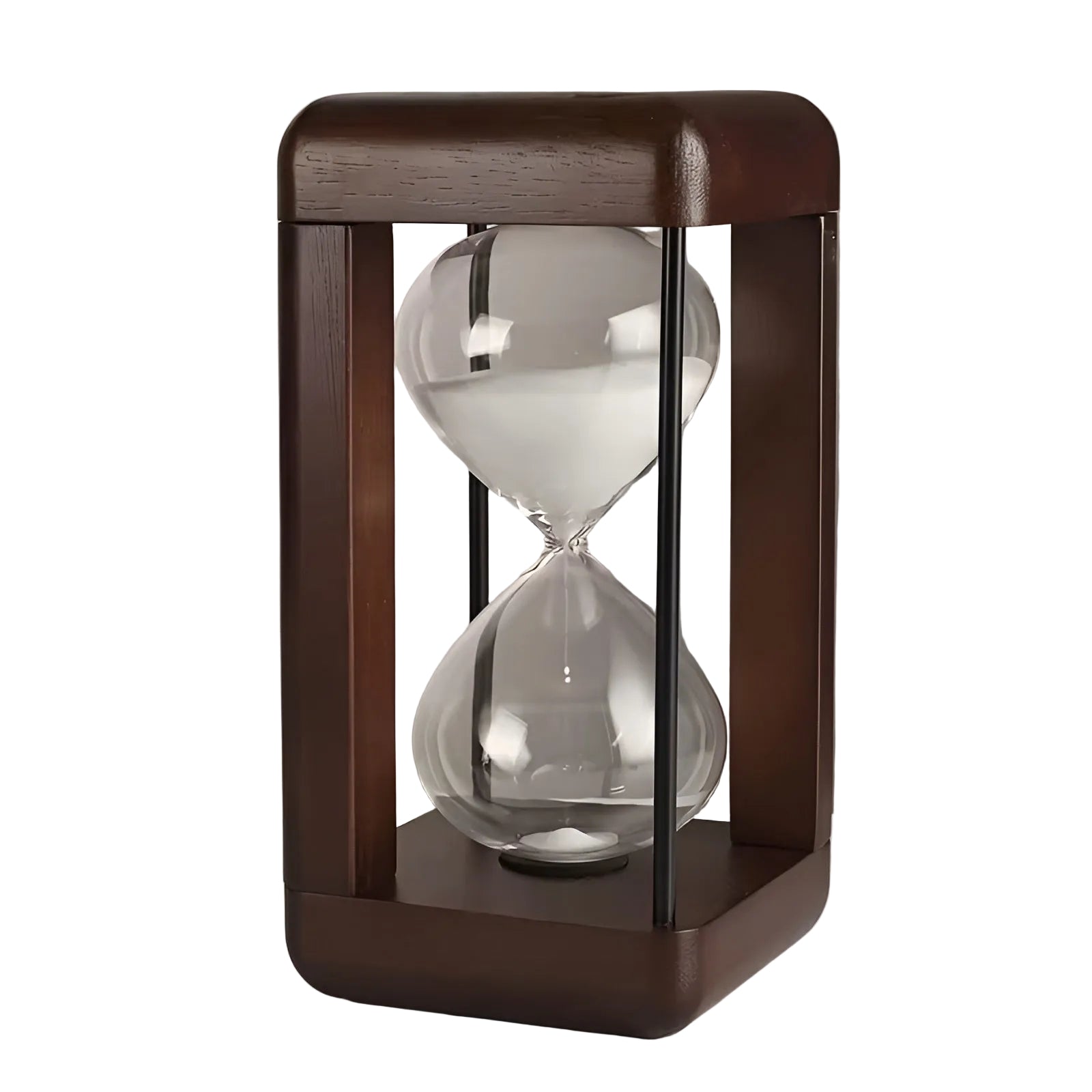 Holz-Sanduhr 30 Minuten – Massivholzrahmen & Dekorativ | Ideal für Büro und Zuhause - Wohnzubehör