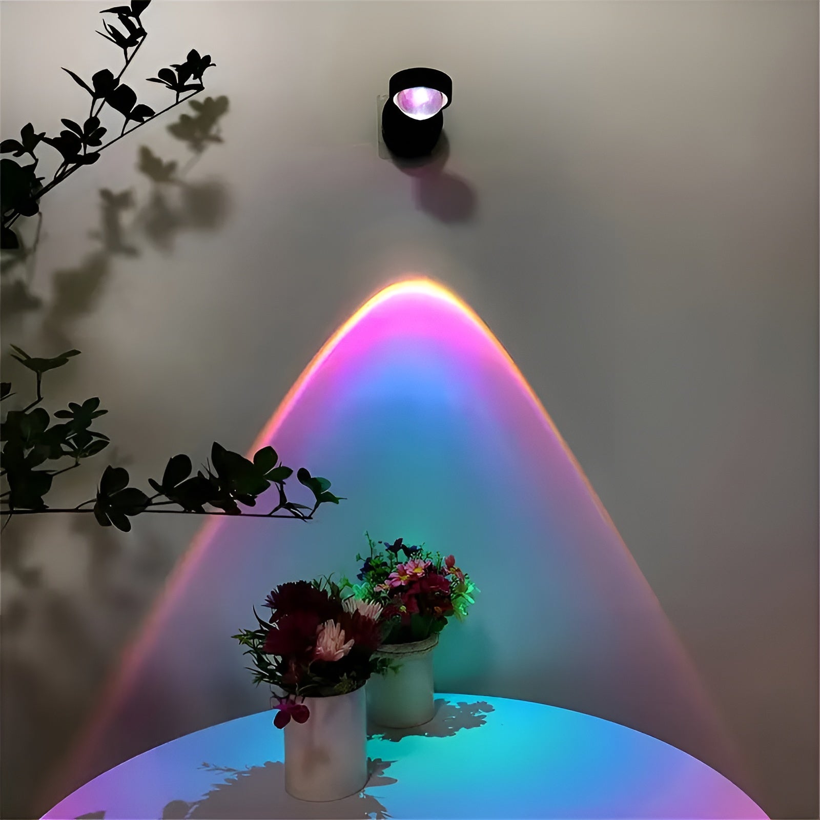 LED-Wandleuchte 360° Drehbar- Atmosphärisches Stimmungslicht,& Dimmbar | USB-Aufladbar für Zuhause
