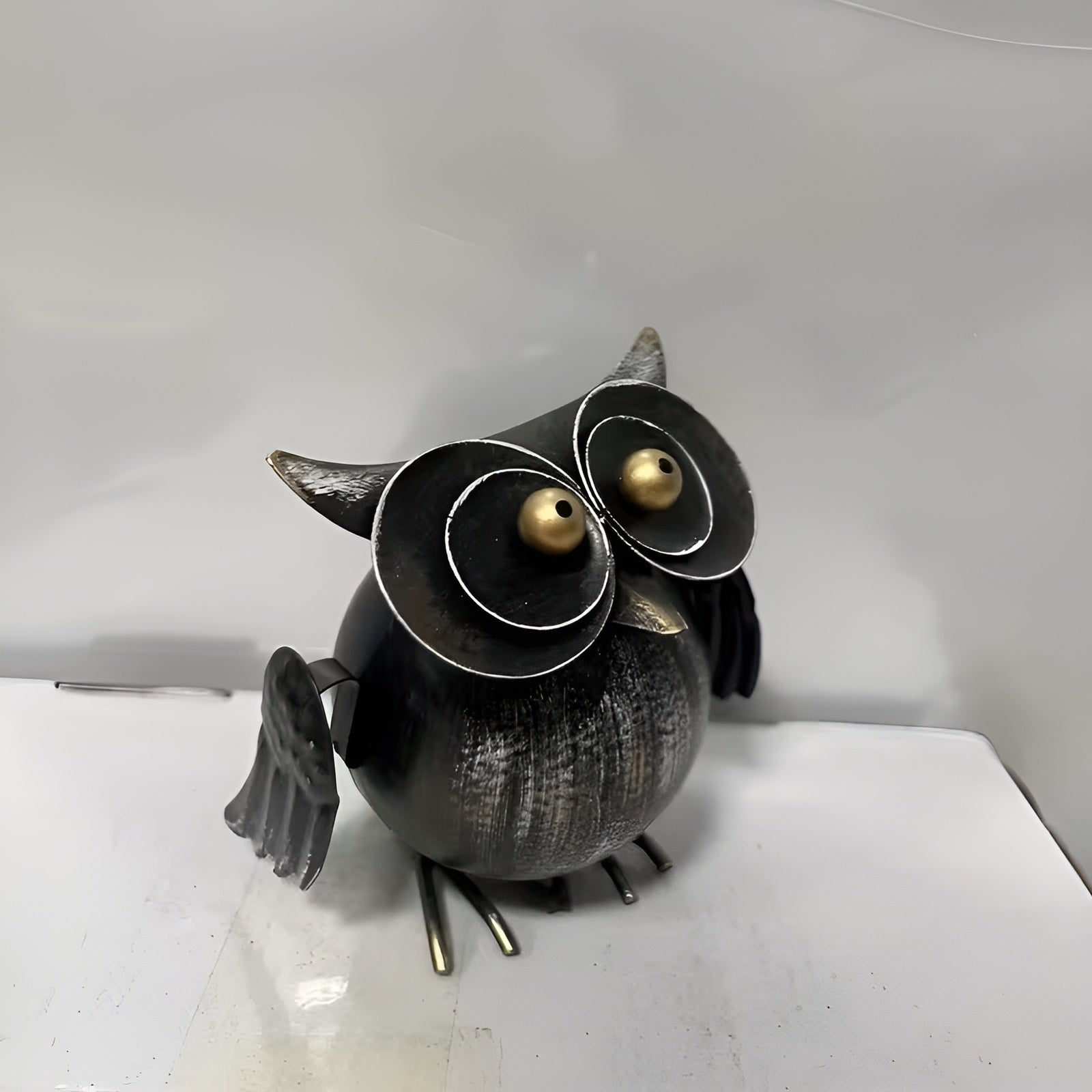 Eulenfigur aus Metall – Rustikal & Dekorativ | Stilvolle Deko für Haus und Garten
