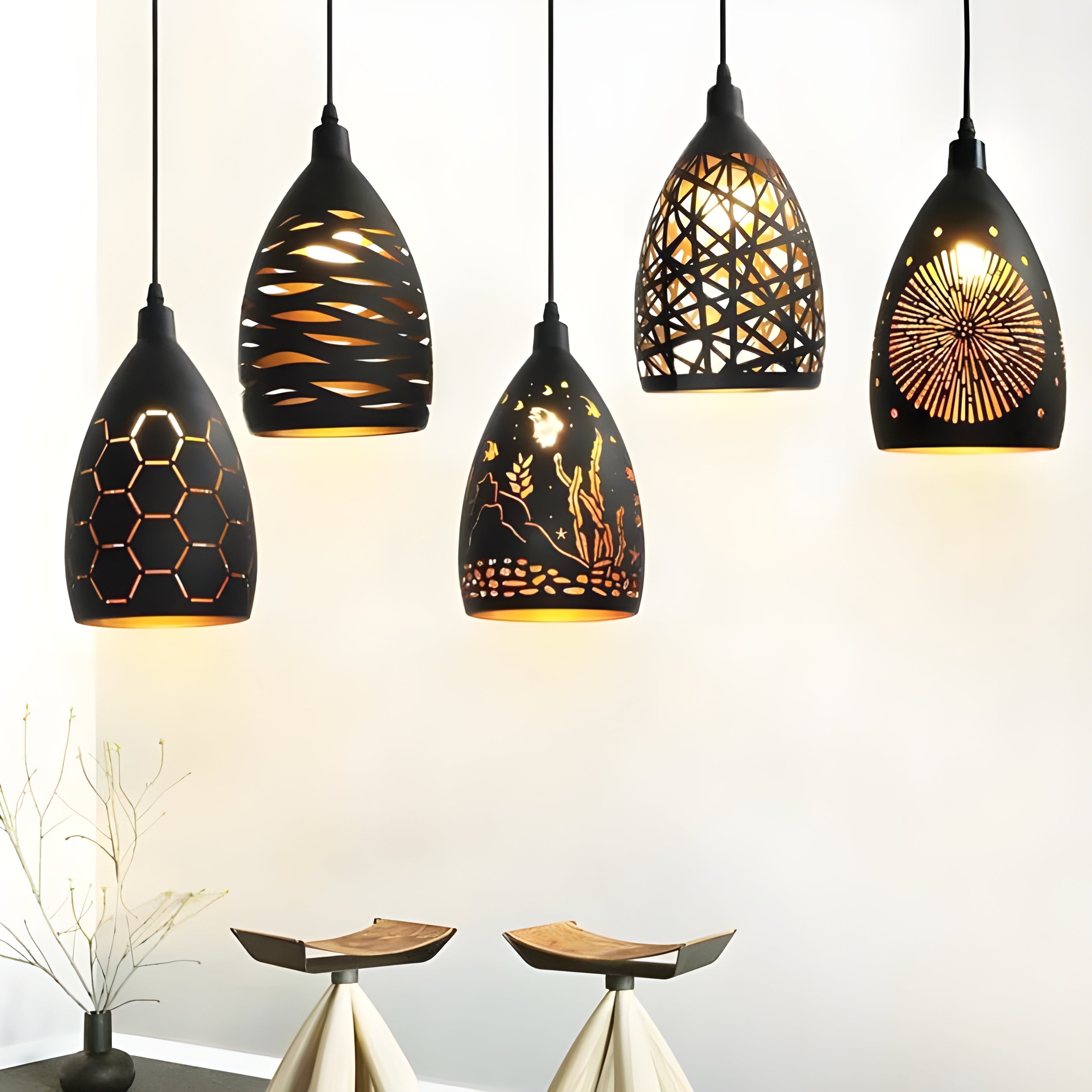 LoftWeave Light - Moderne Metallkäfig-Hängelampe