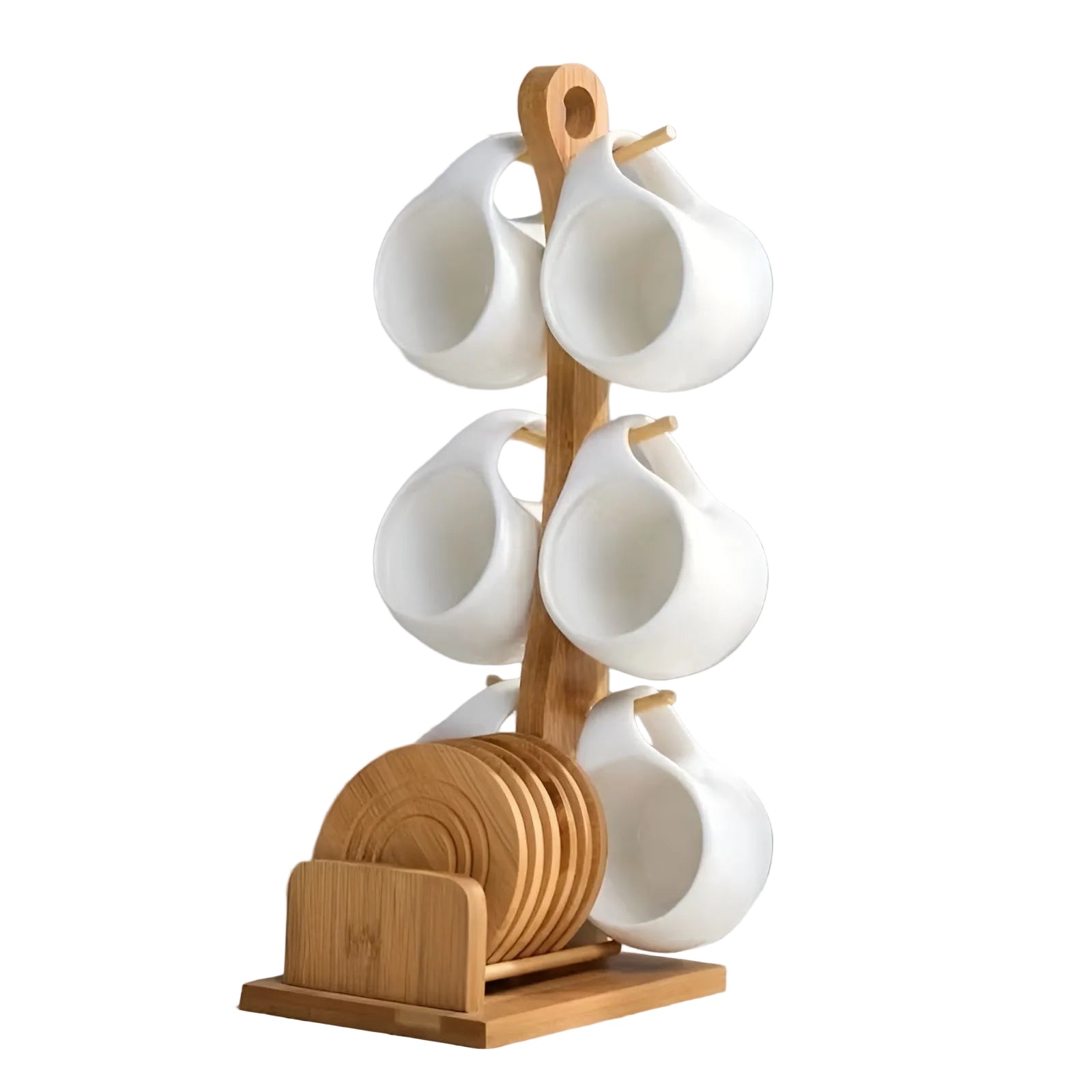 Keramik Kaffeetassen-Set mit Untertasse & Ständer – Stilvoll und Dekorativ | Perfekt für Café und Zuhause - Kaffeetasse