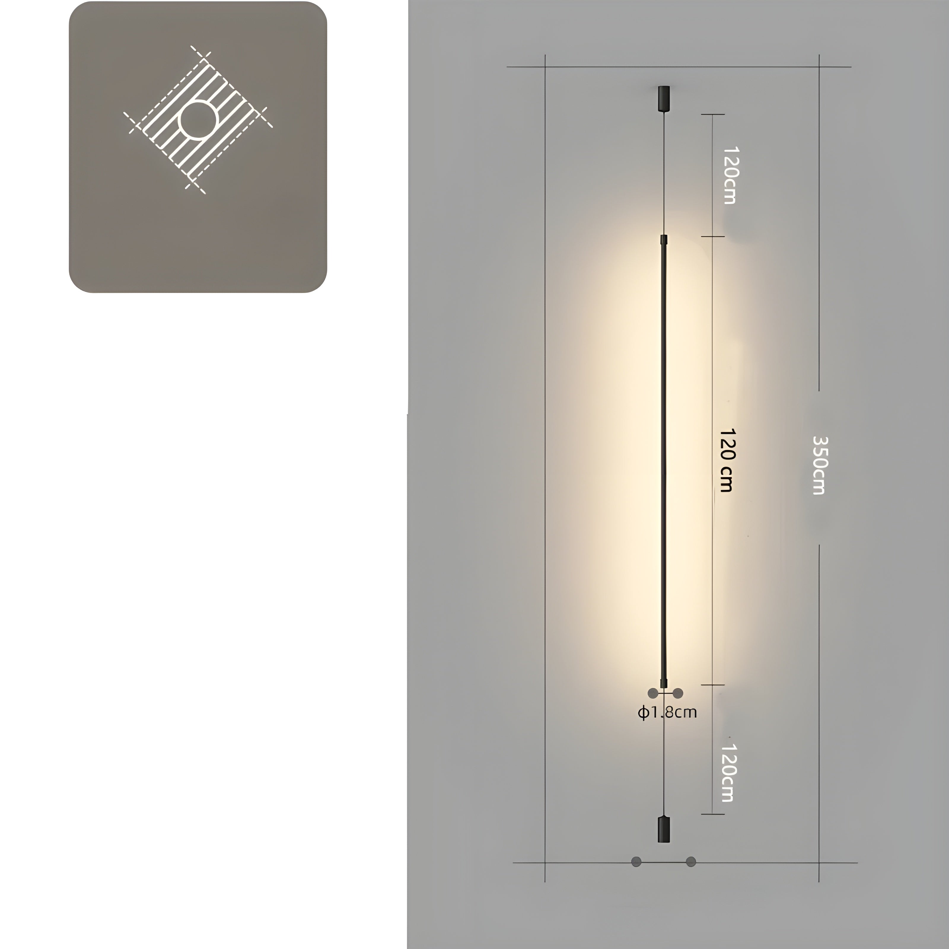Schlanke LED Stehleuchte – Minimalistisches Design für gemütliches Wohnambiente