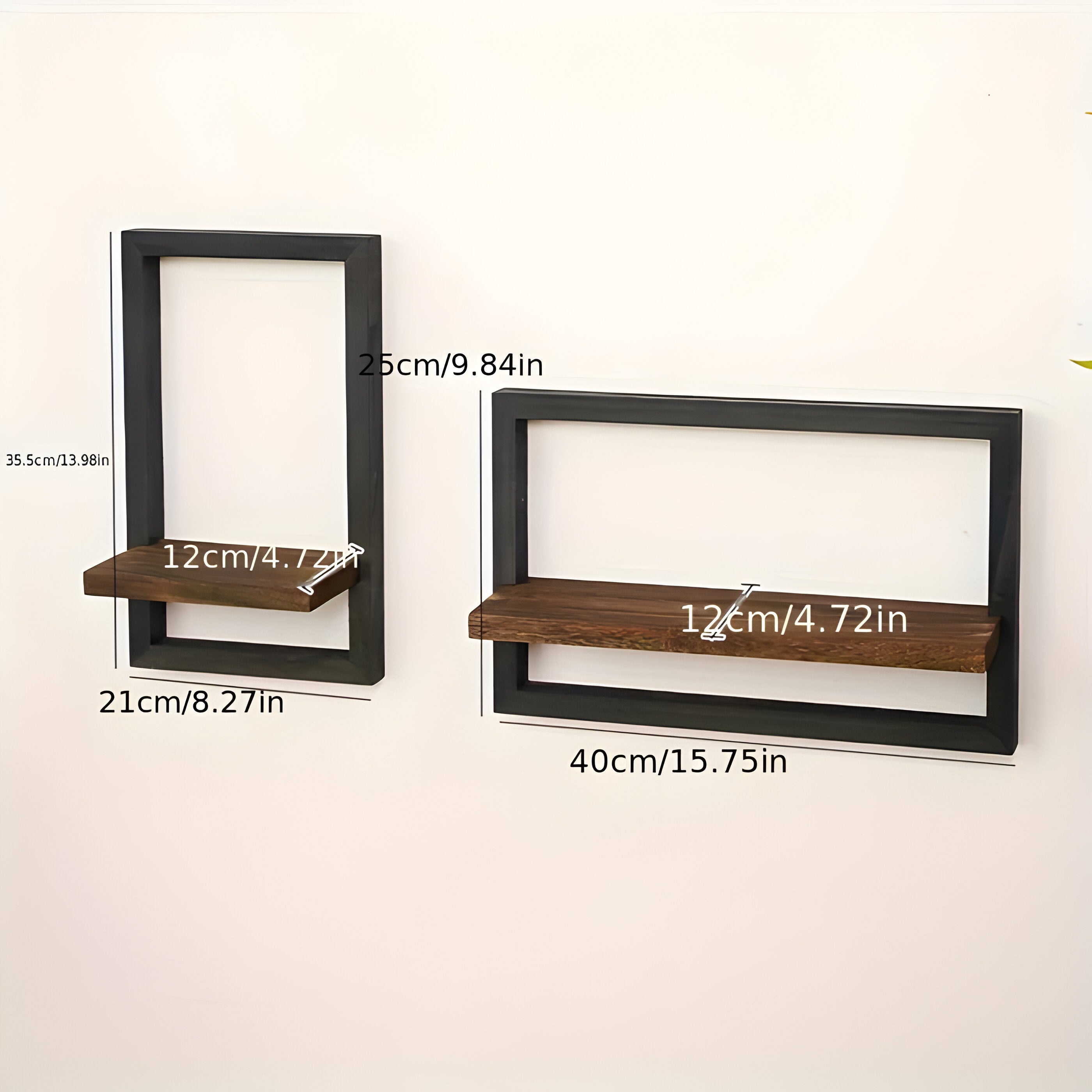 RustiFrame Set - Vintage Holzwand Quadratisches Display-Set