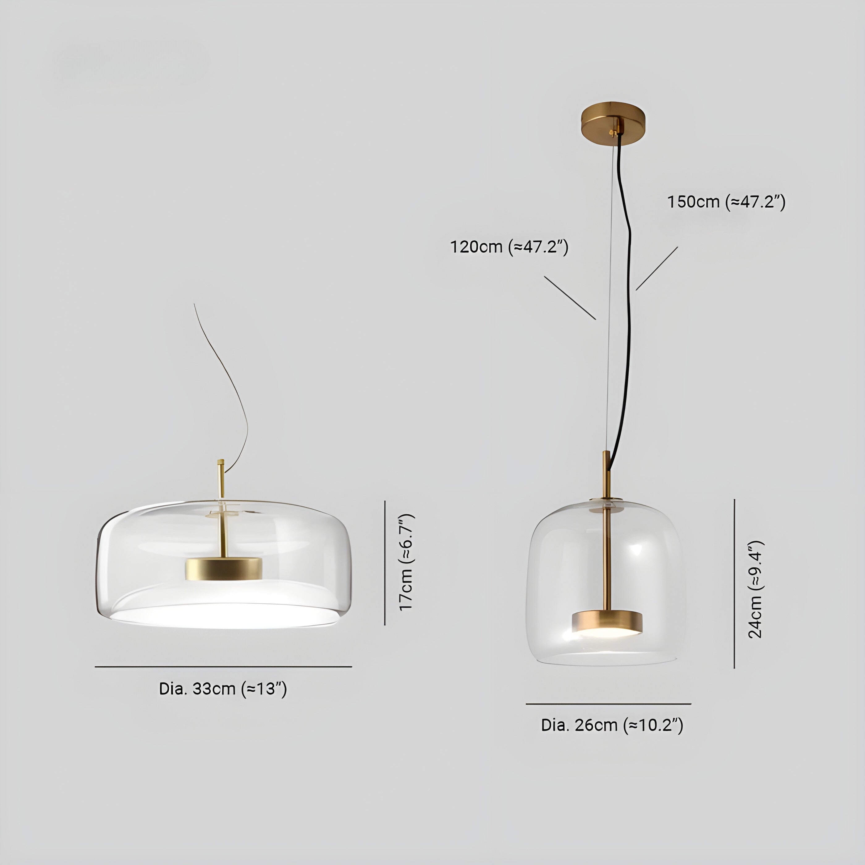 GlaceLuxe Light - Retro LED Glas Pendelleuchte