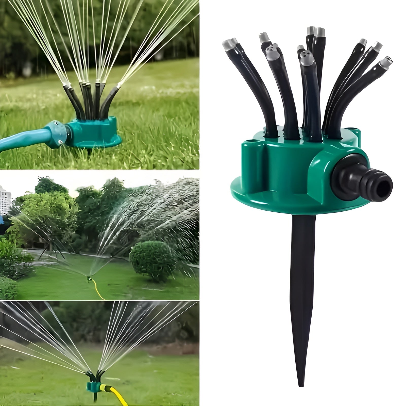 Automatischer Rasensprenger 3er Set – Gleichmäßige 360° Bewässerung | Für Rasen Garten und Blumenbeete - Gartensprinkler