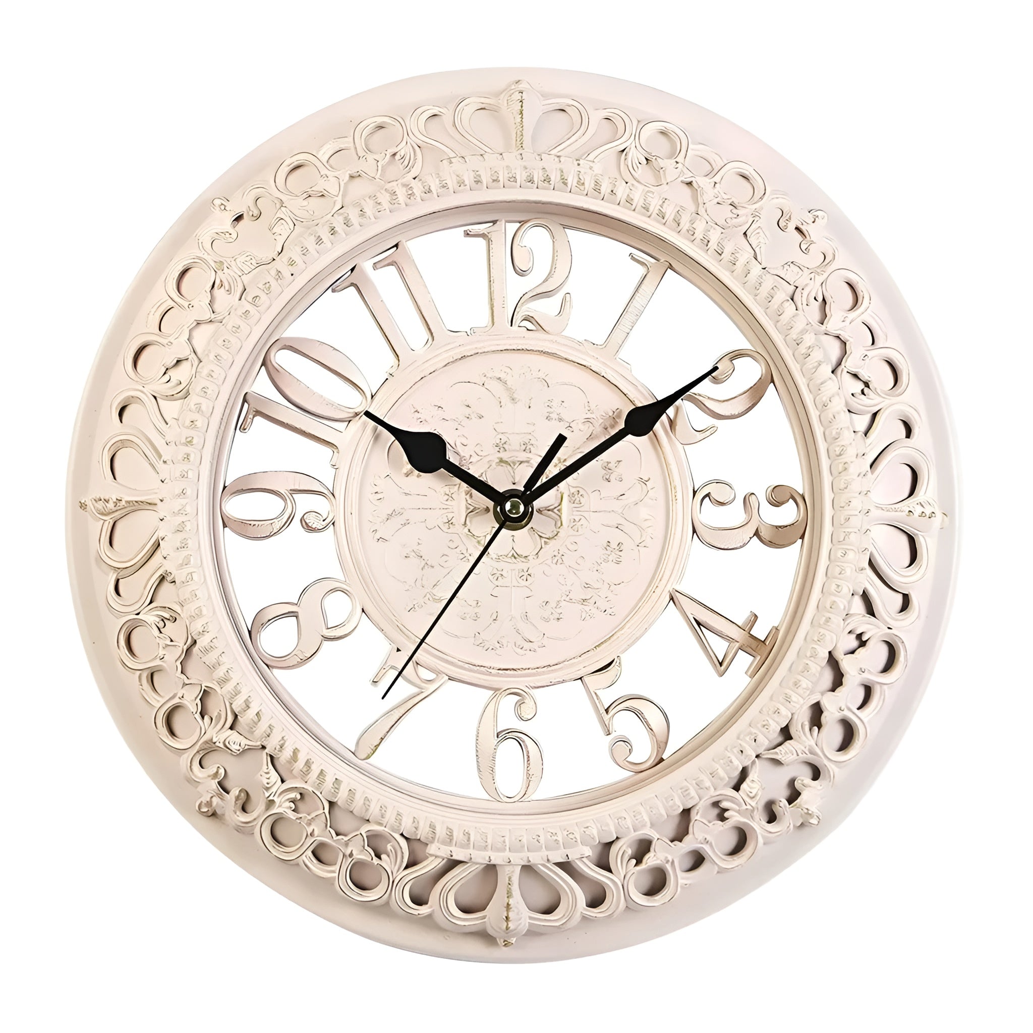 Antike Wanduhr – Klassisches & Stilvolles Wohnaccessoire | Perfekt für Zuhause - Weiß - Wanduhr