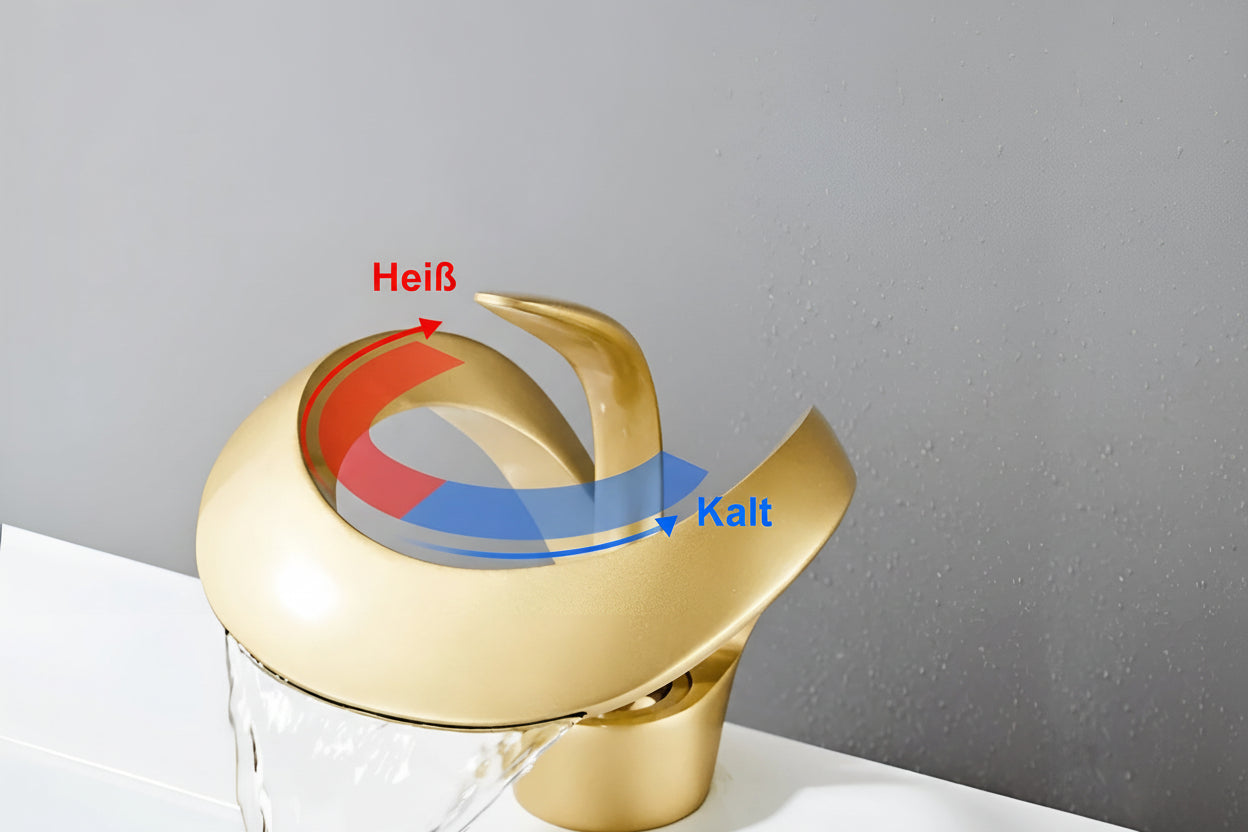 AquaGleam - Badezimmer-Waschbeckenarmatur Minimalistischer Stil - Wasserhahnarmatur
