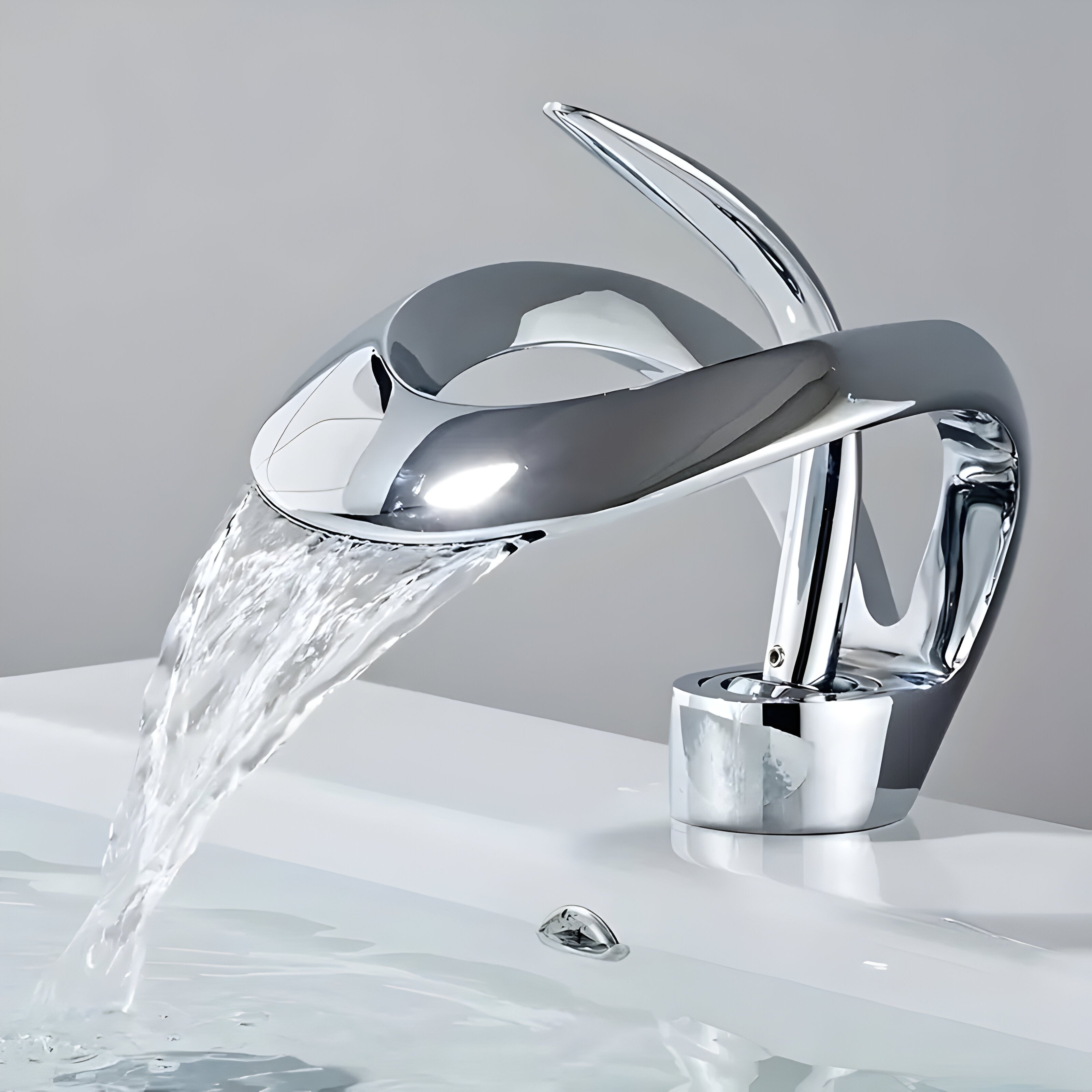 AquaGleam - Badezimmer-Waschbeckenarmatur Minimalistischer Stil - Wasserhahnarmatur