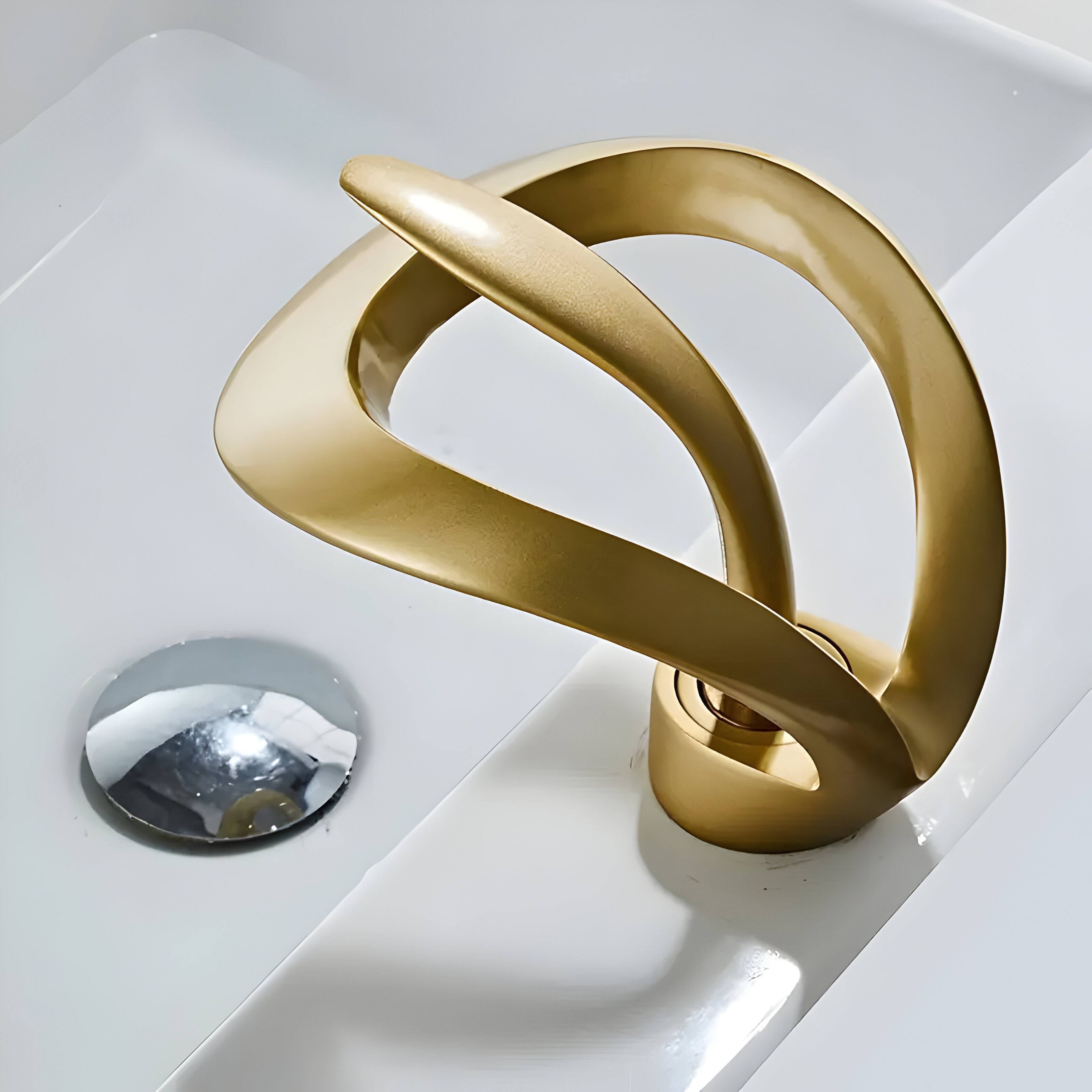 AquaGleam - Badezimmer-Waschbeckenarmatur Minimalistischer Stil - Wasserhahnarmatur