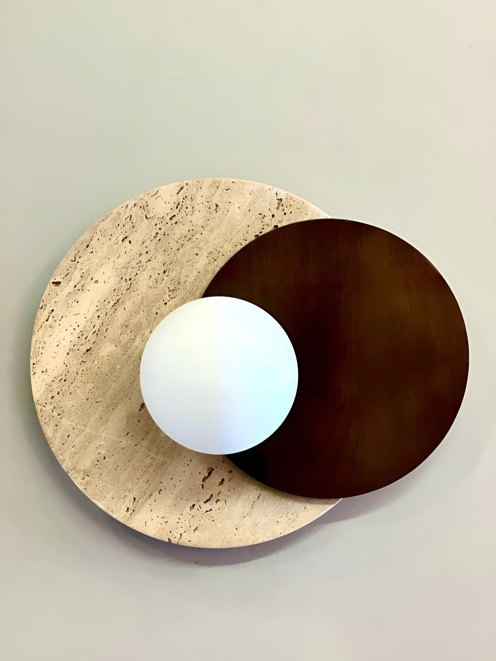 Wandleuchte mit Travertinplatte – Luxuriöses Design & Sanfte Beleuchtung | Für Zuhause