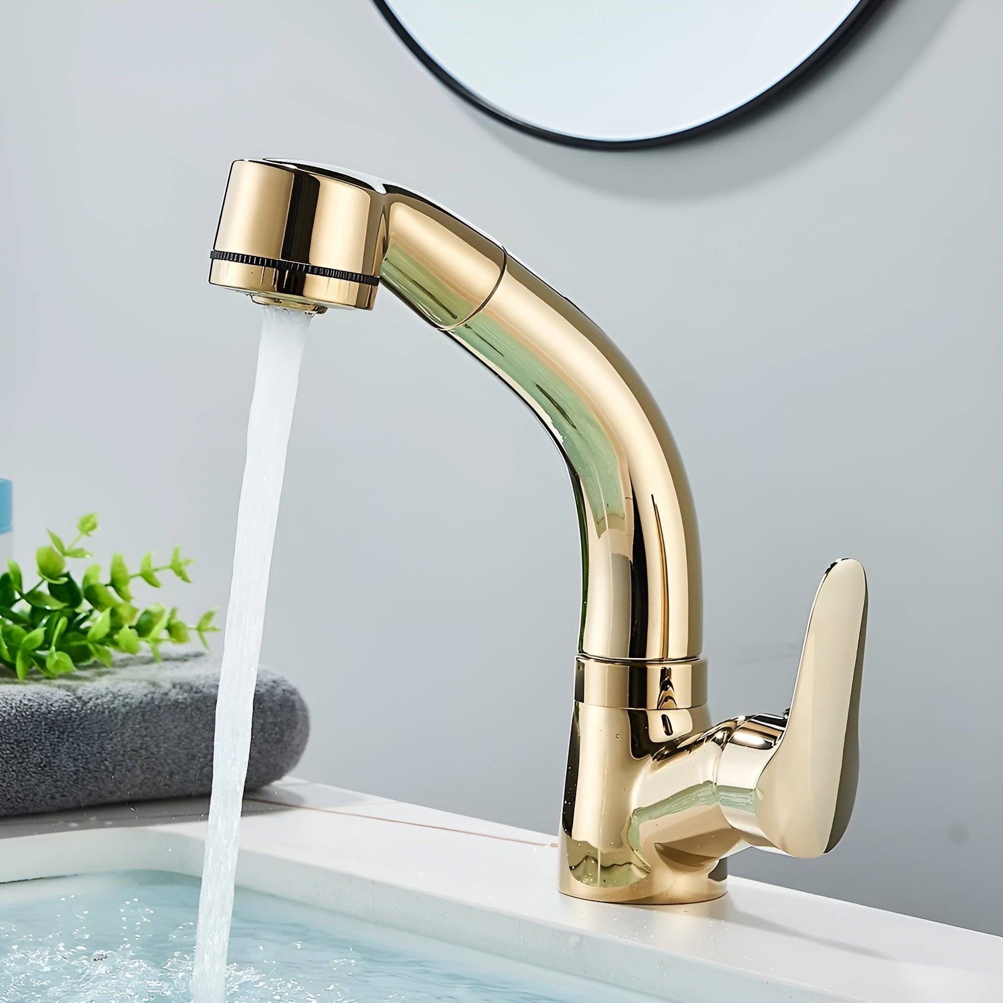 Ausziehbare Waschbeckenarmatur – Flexibel Verstellbar & Elegantes Design | Perfekt für Bad und Gäste-WC - Küchenarmatur
