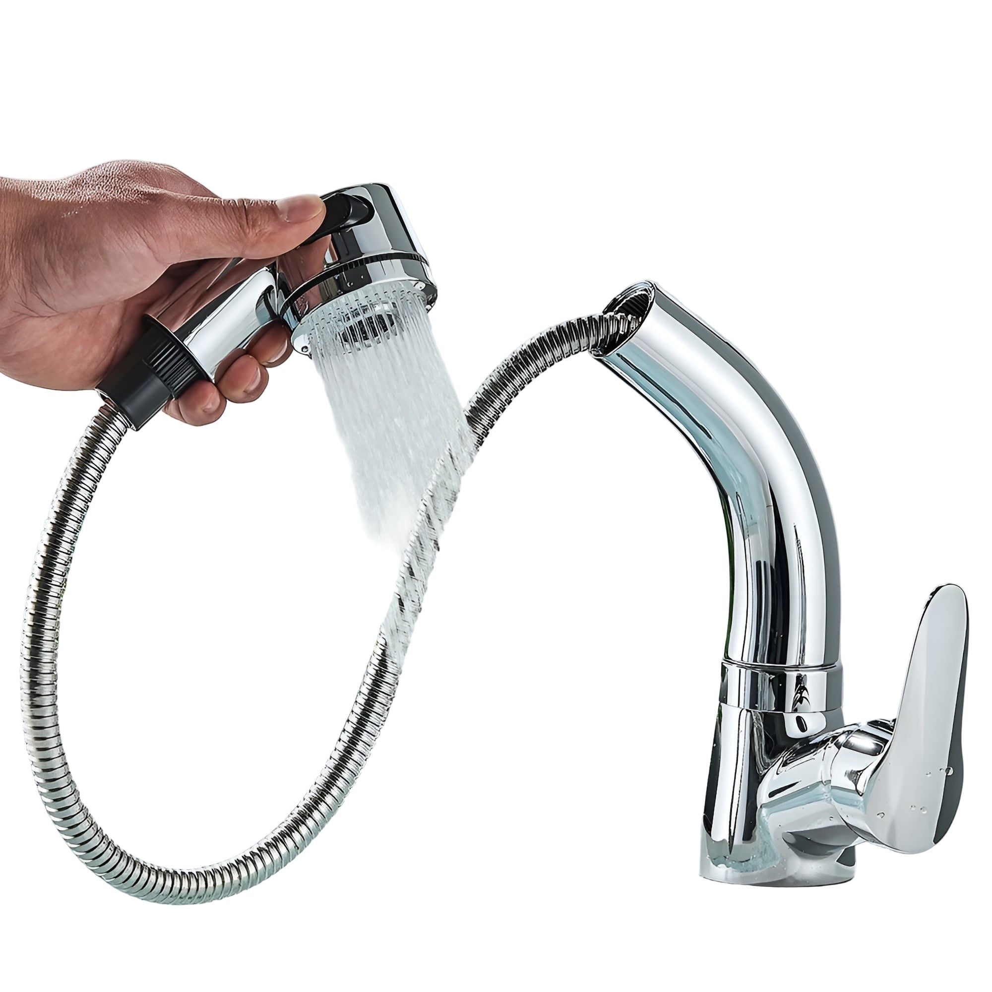 Ausziehbare Waschbeckenarmatur – Flexibel Verstellbar & Elegantes Design | Perfekt für Bad und Gäste-WC - Küchenarmatur