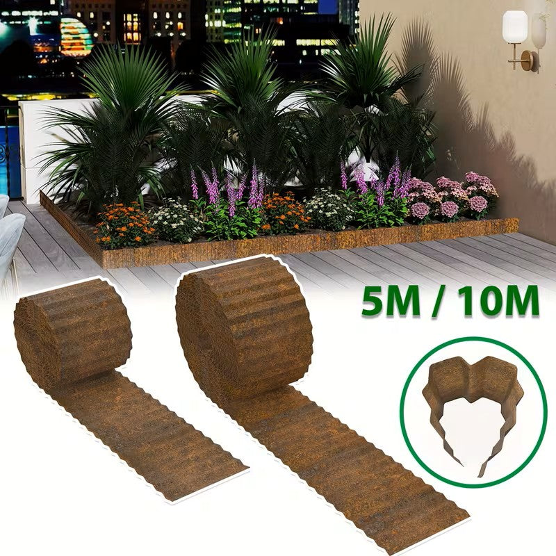 Rasenkante aus verzinktem Stahl – Hochwertige Beetbegrenzung | Stabil und Wetterfest für Garten