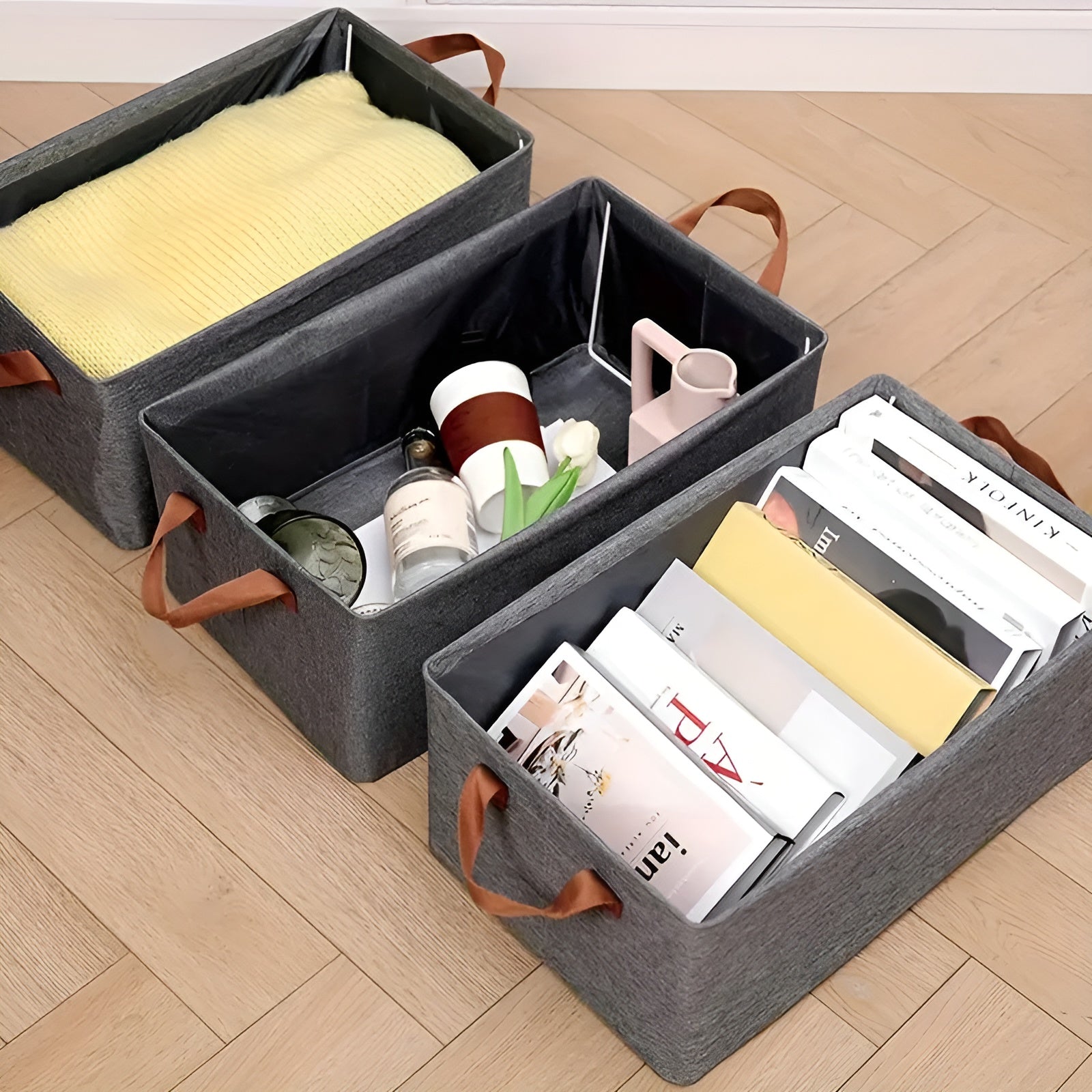Faltbare Aufbewahrungskörbe – Praktisches 3er-Set | Ideal für Kleidung, Spielzeug und mehr