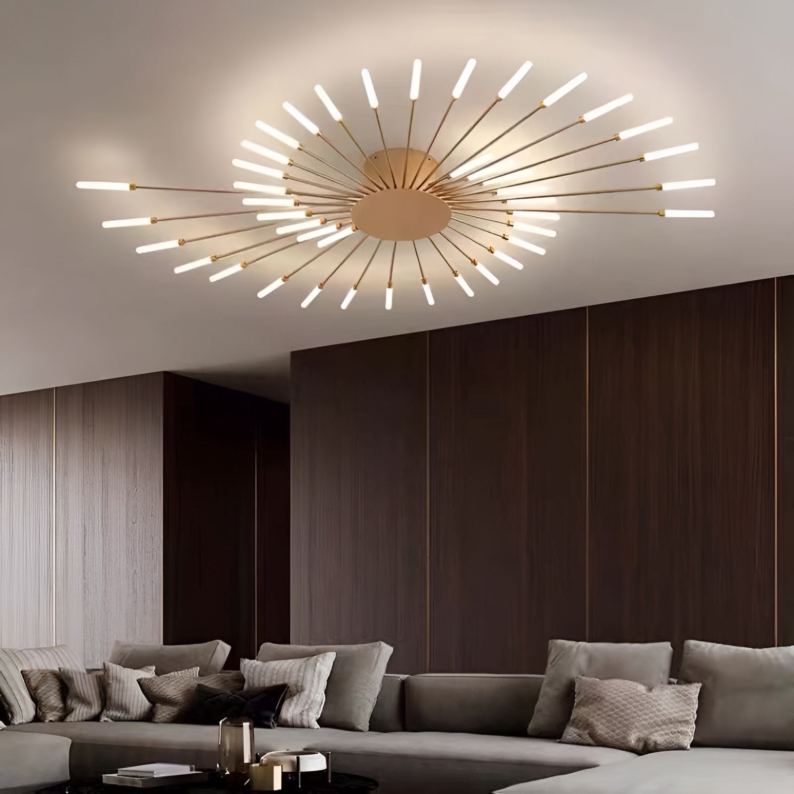 CelestialArc Light - Moderne Feuerwerk LED-Deckenleuchte