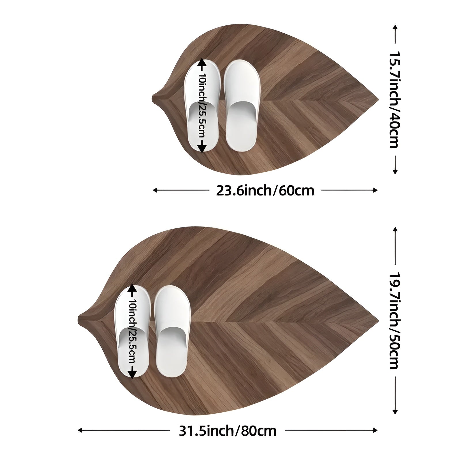 Badezimmerteppich in Blattform – Wasserabsorbierend & Rutschfest | Schnelltrocknende Badematte für Dusche, Badewanne & Waschbecken