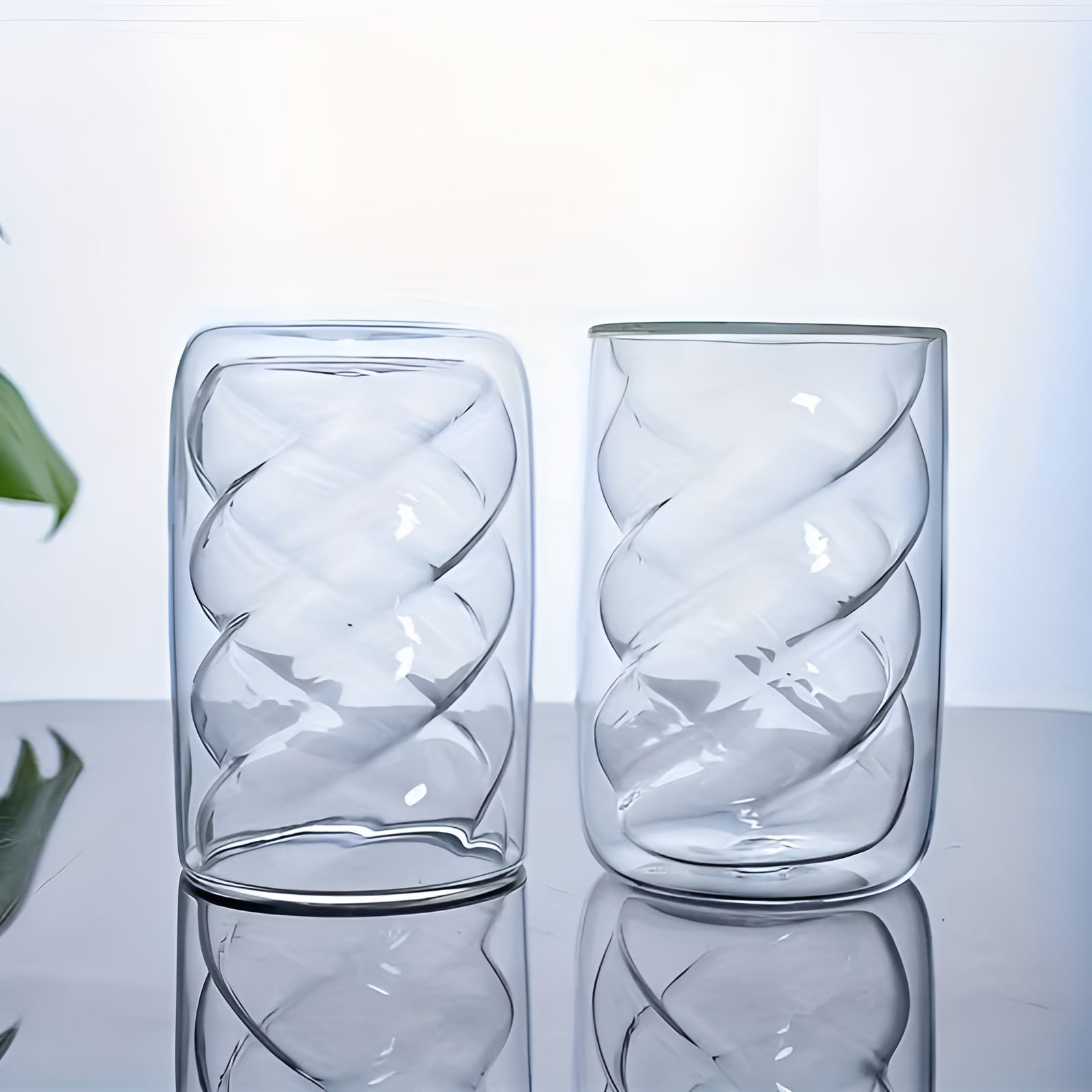 Doppelwandige Spiralgläser im 4er-Set – Hitzebeständig und Isolierend | Ideal für Kaffee Tee und Desserts - Wohnzubehör