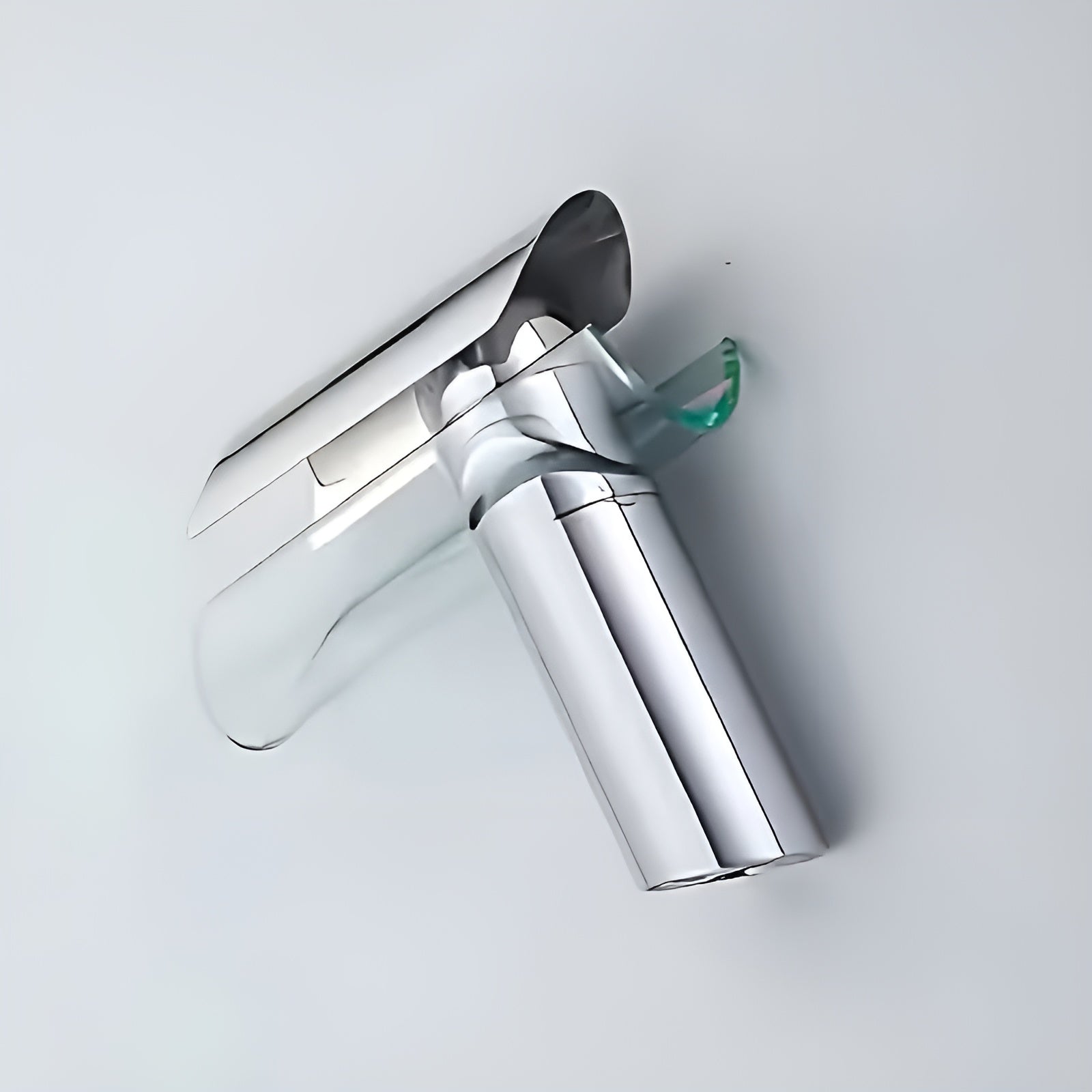 Waschbeckenarmatur mit Wasserfall – Kalt- und Warmwasser | Modernes Glasdesign für Bad und Gäste-WC - Wohnzubehör