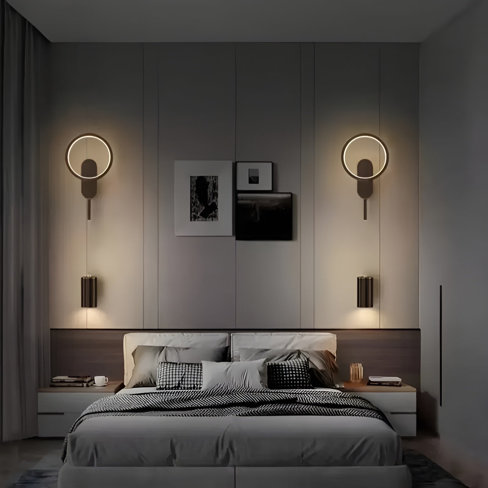 LED-Wandlampe – Stilvolle Schwarz-Goldene Leuchte | Dekorative Beleuchtung für Wohnzimmer, Schlafzimmer & Flur