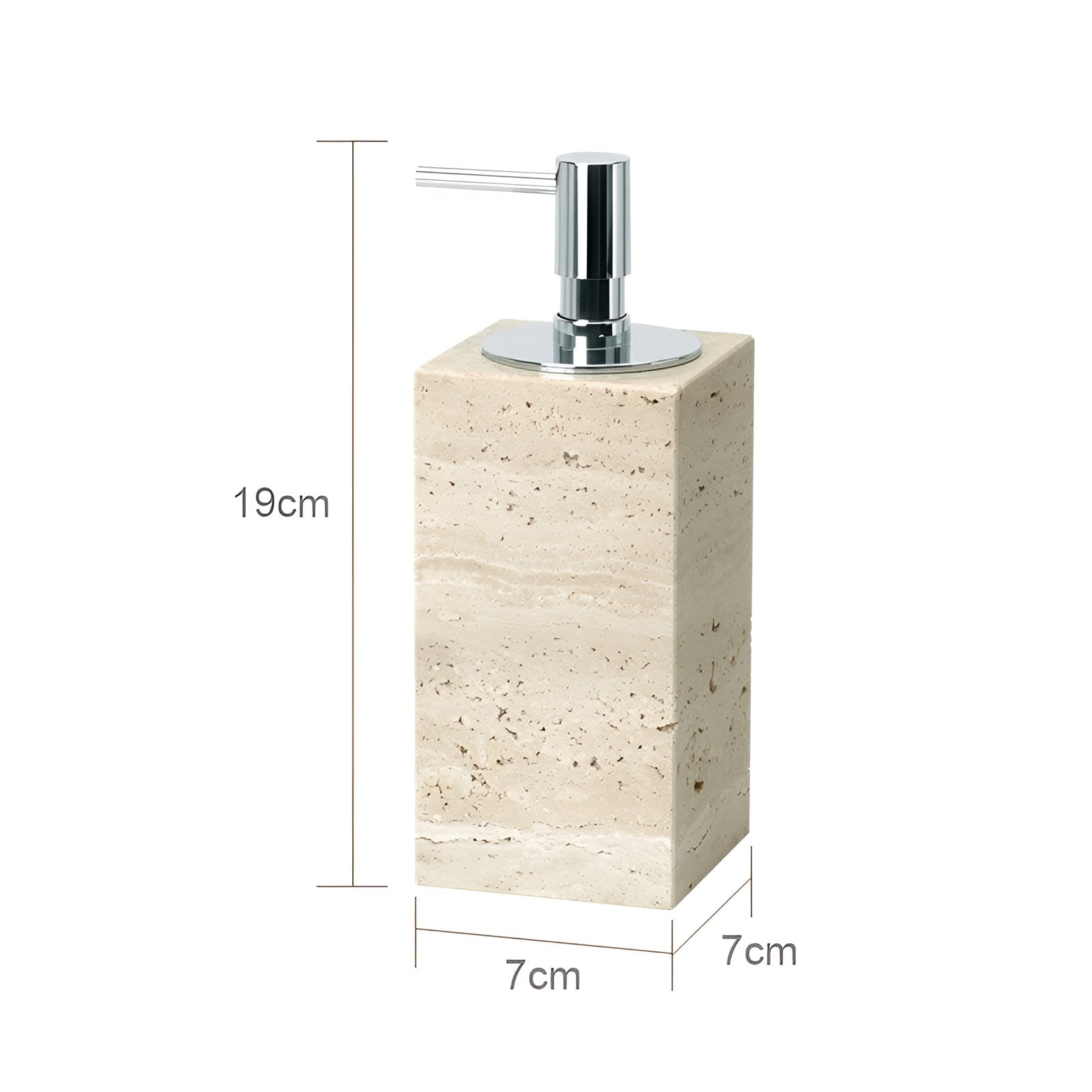 Badezimmer-Set aus Travertin – Edle Accessoires aus Naturstein | Seifenspender Seifenschale Diffusor & Ablage