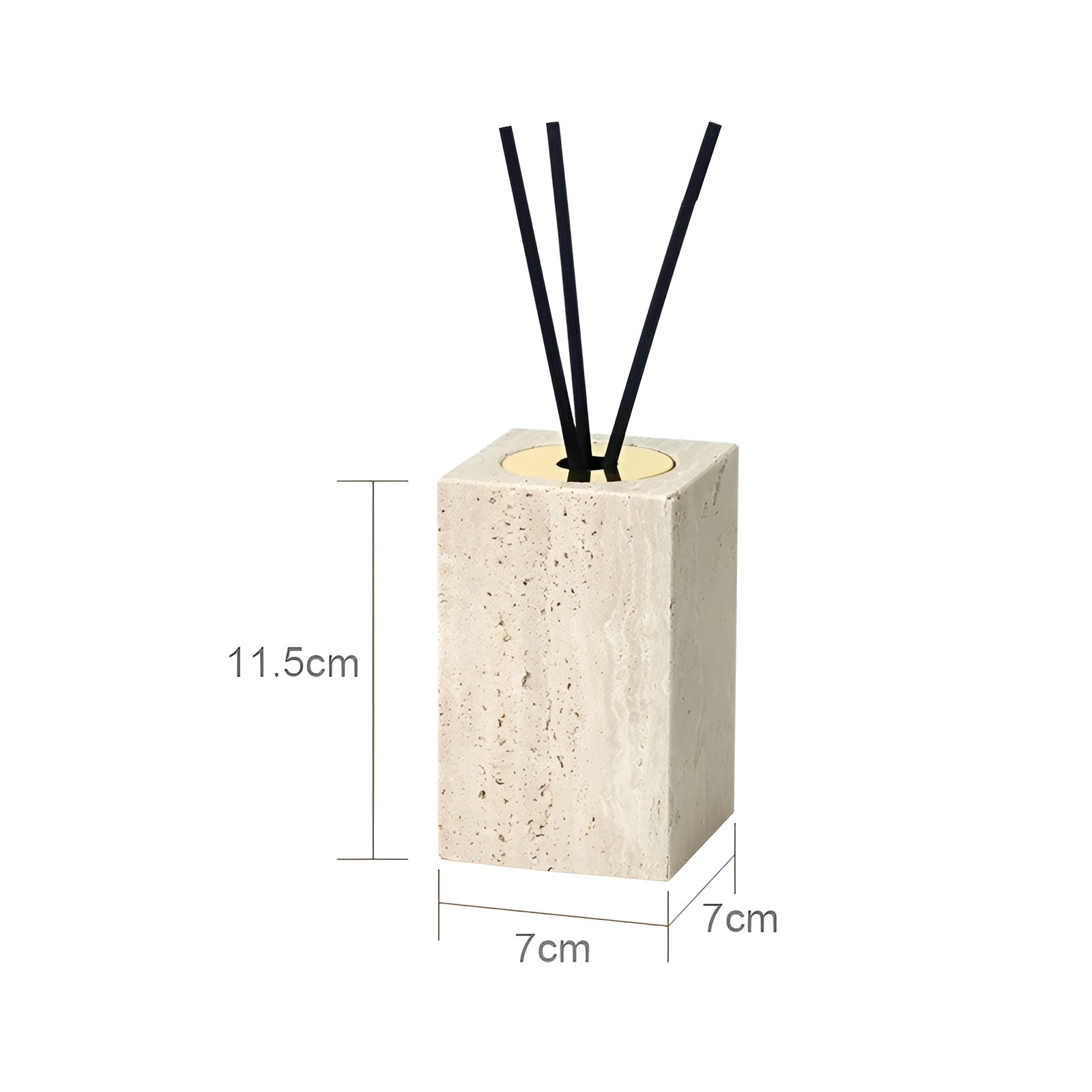 Badezimmer-Set aus Travertin – Edle Accessoires aus Naturstein | Seifenspender Seifenschale Diffusor & Ablage