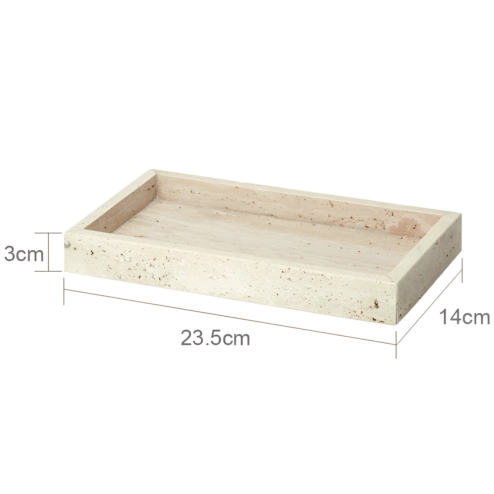 Badezimmer-Set aus Travertin – Edle Accessoires aus Naturstein | Seifenspender Seifenschale Diffusor & Ablage - Tablett