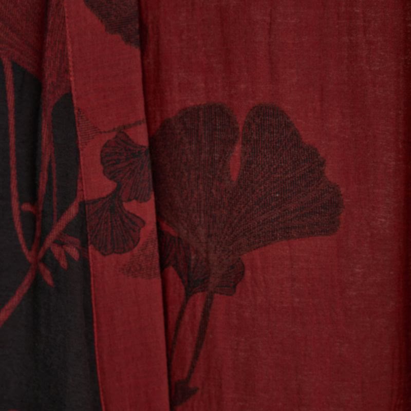 Baumwoll-Kimono-Bademantel mit Ginkgo-Print - Bademäntel und Loungewear