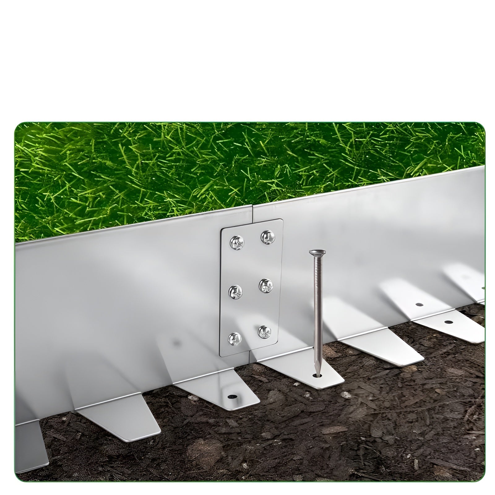 Beeteinfassung Metall 5er Set – Wetterfest und Einfach zu Montieren | Für Garten Rasen und Blumenbeete - Wohnen