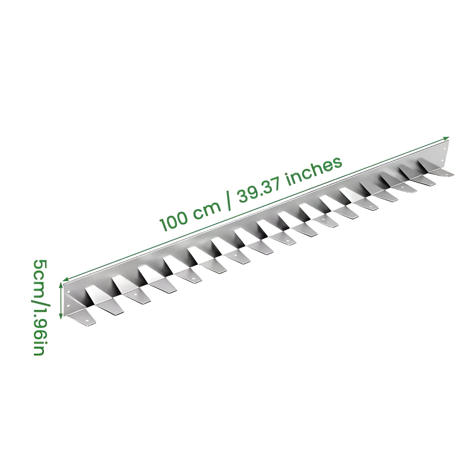 Beeteinfassung Metall 5er Set – Wetterfest und Einfach zu Montieren | Für Garten Rasen und Blumenbeete - 100cm × 4.98cm