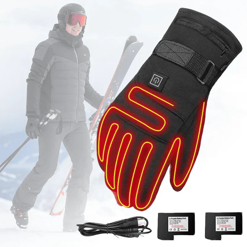 Beheizbare Handschuhe getragen beim Radfahren