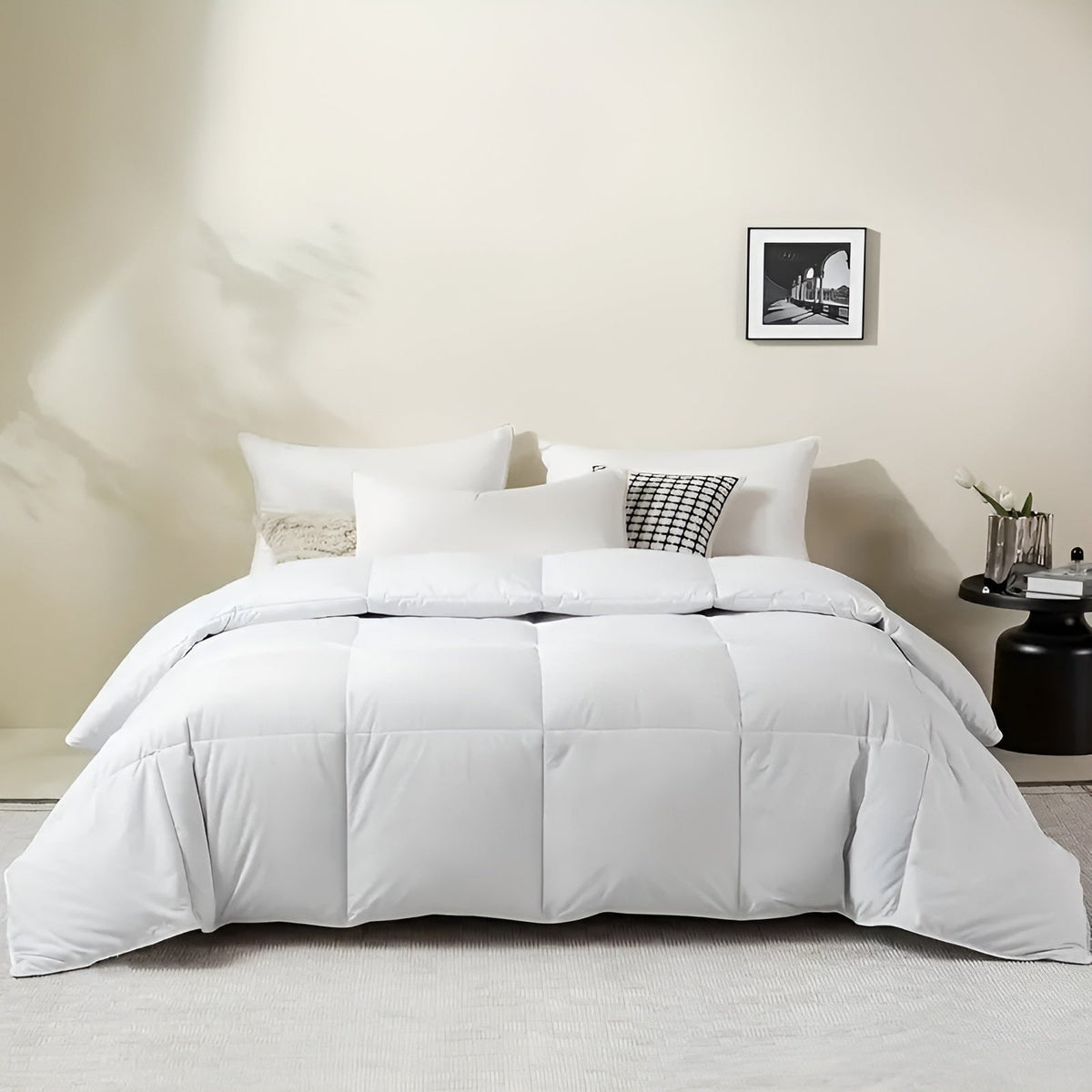 Bettdecke – Hochwertig und Kuschelig | Perfekt für Erholsamen Schlaf - 163x224cm / Weiß - Bettdecke