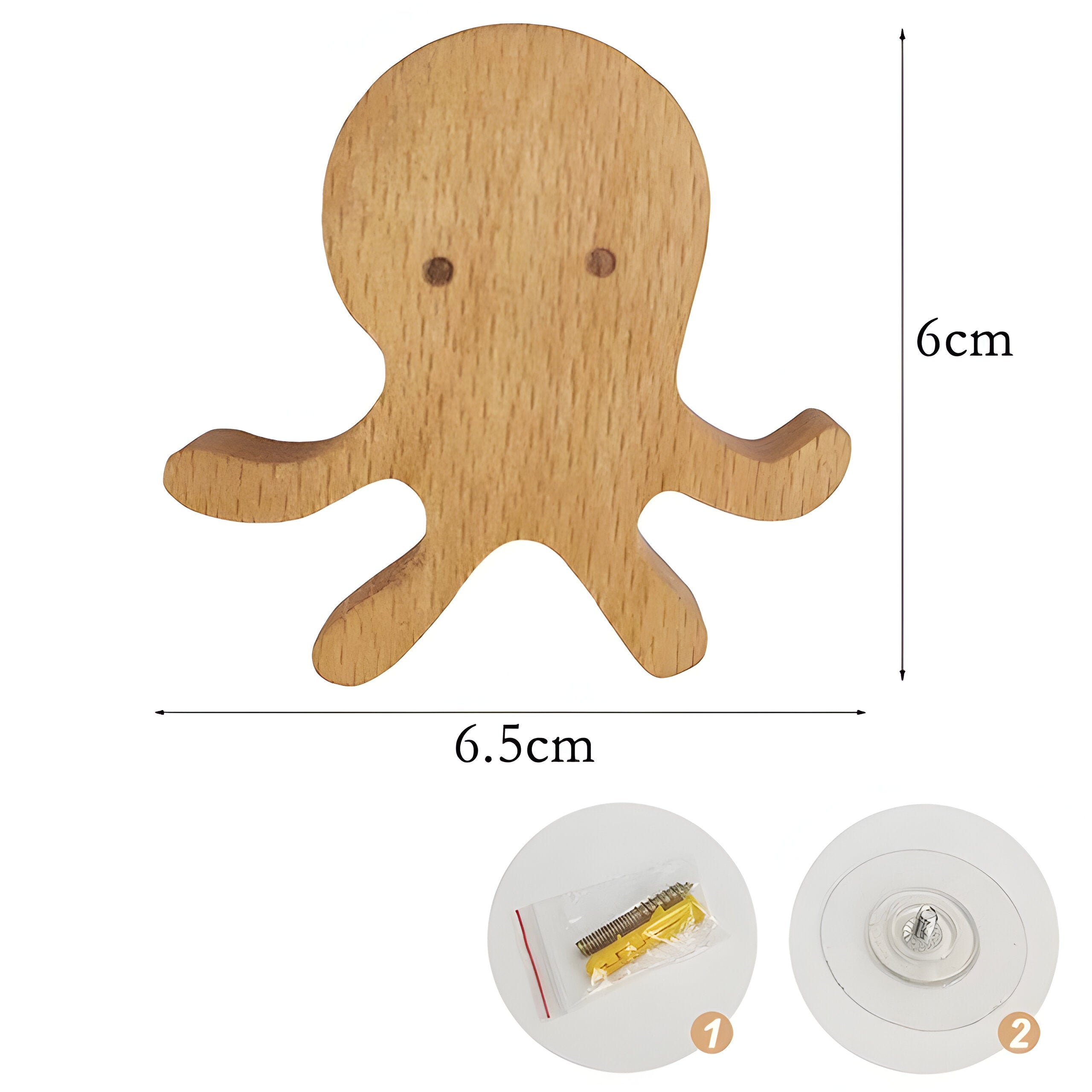 WoodWhimsy Hook - Tierförmiger Wandhaken aus Holz