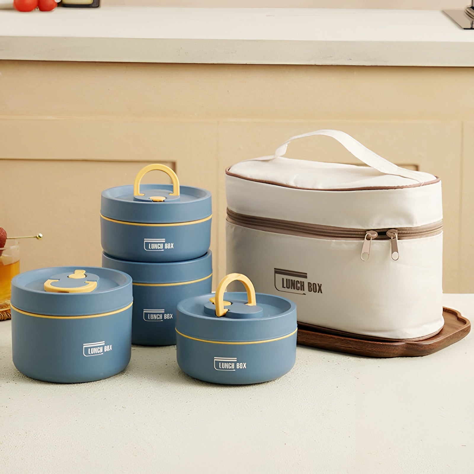 Isolierte Lunchbox – Mehrlagig Fächern & Auslaufsicher | Inkl. Tragetasche