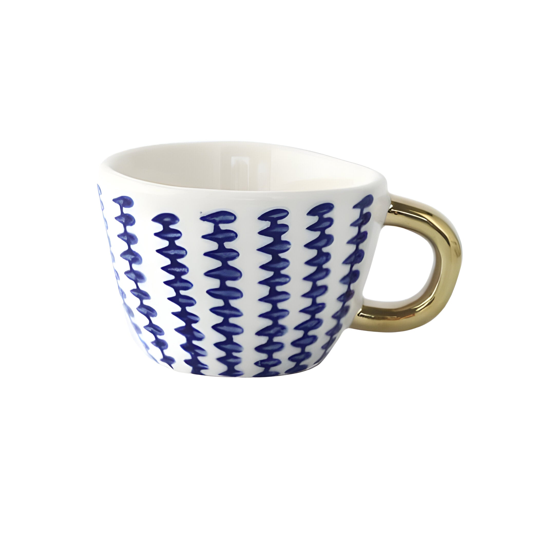 Keramiktasse mit geometrischem Design – Stilvoll und modern | Ideal für Kaffee oder Tee