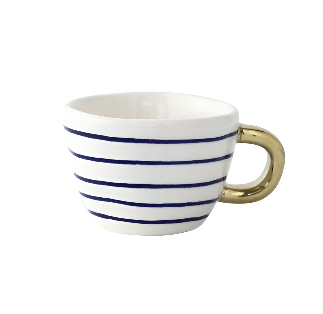 Keramiktasse mit geometrischem Design – Stilvoll und modern | Ideal für Kaffee oder Tee