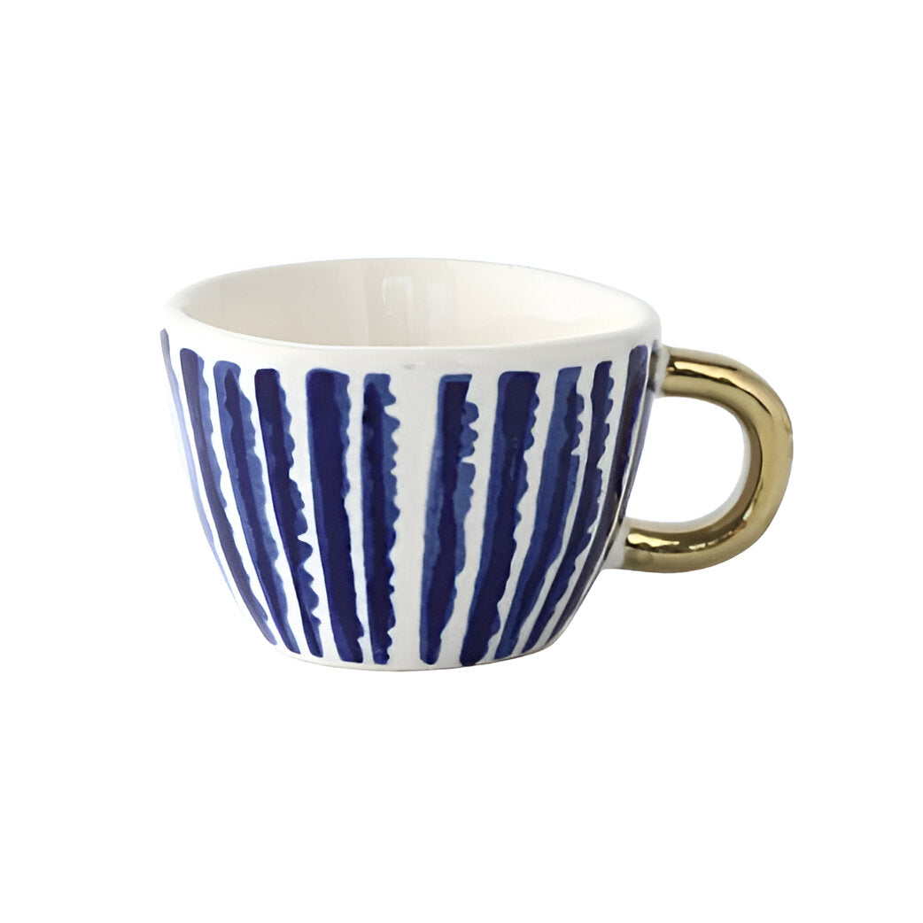 Keramiktasse mit geometrischem Design – Stilvoll und modern | Ideal für Kaffee oder Tee