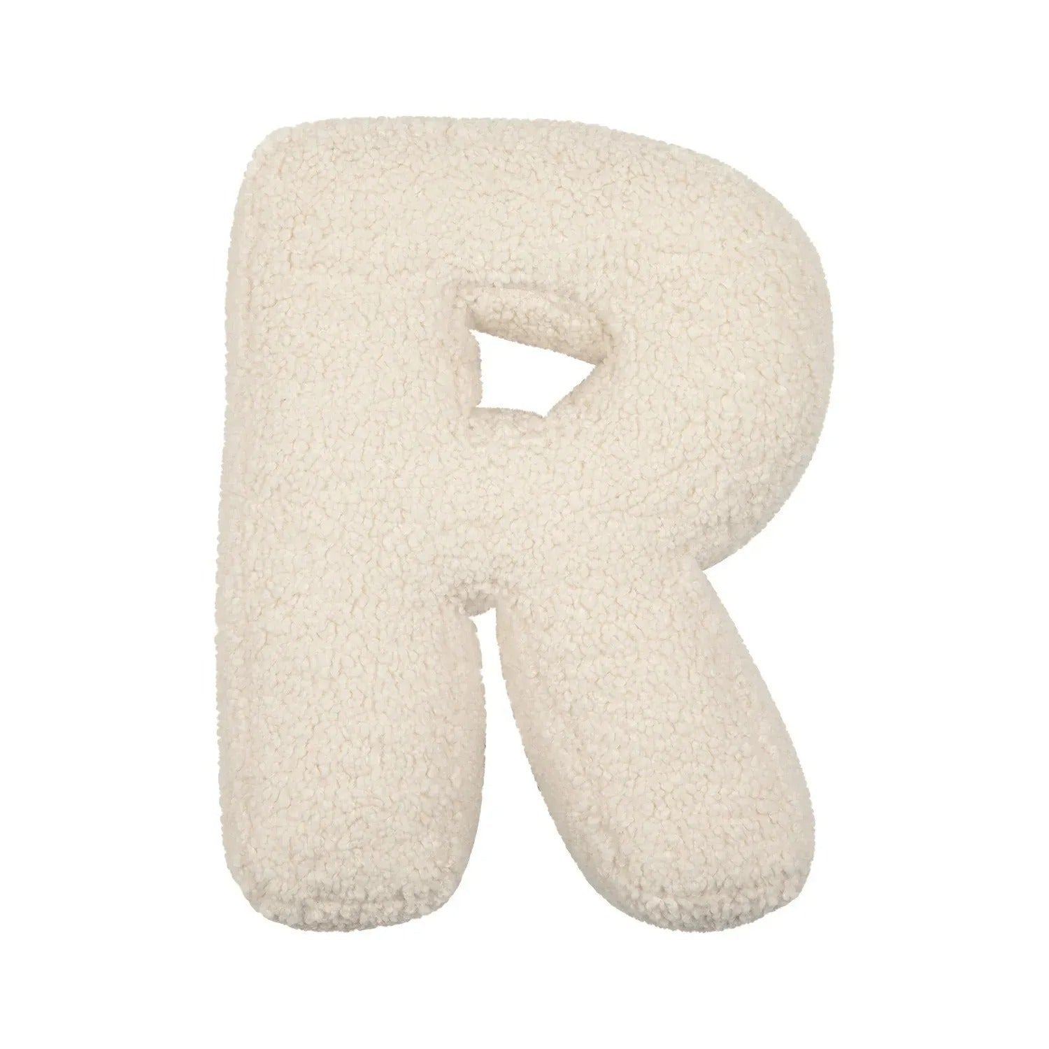 Buchstaben-Kissen aus Plüsch- Personalisierbare Kuscheldeko für Sofa oder Kinderzimmer - R - Kissen