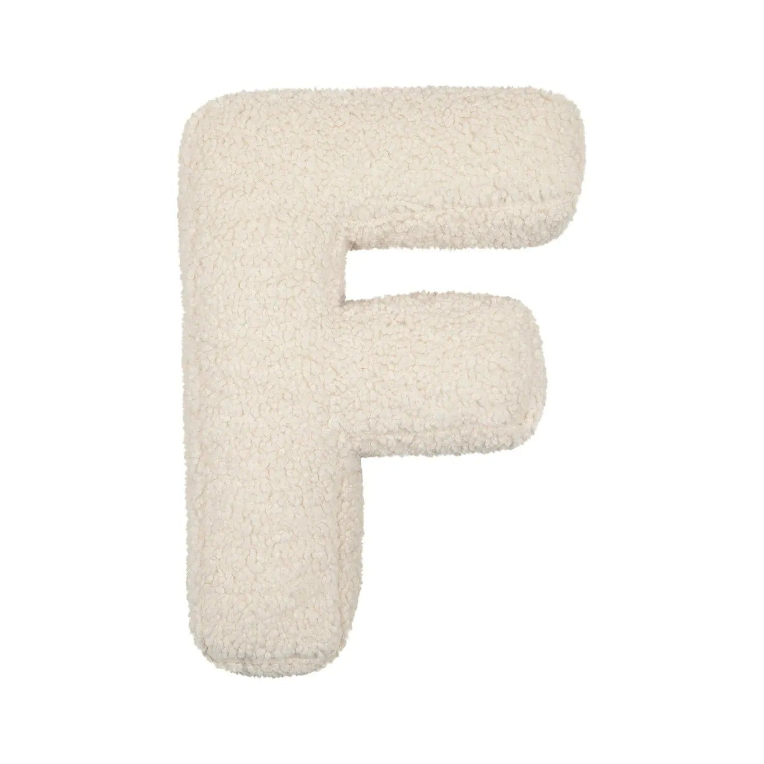 Buchstaben-Kissen aus Plüsch- Personalisierbare Kuscheldeko für Sofa oder Kinderzimmer - F - Kissen