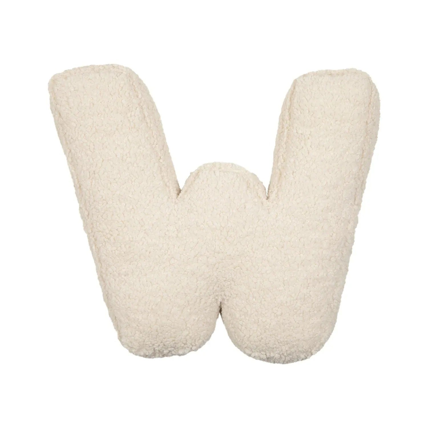 Buchstaben-Kissen aus Plüsch- Personalisierbare Kuscheldeko für Sofa oder Kinderzimmer - W - Kissen