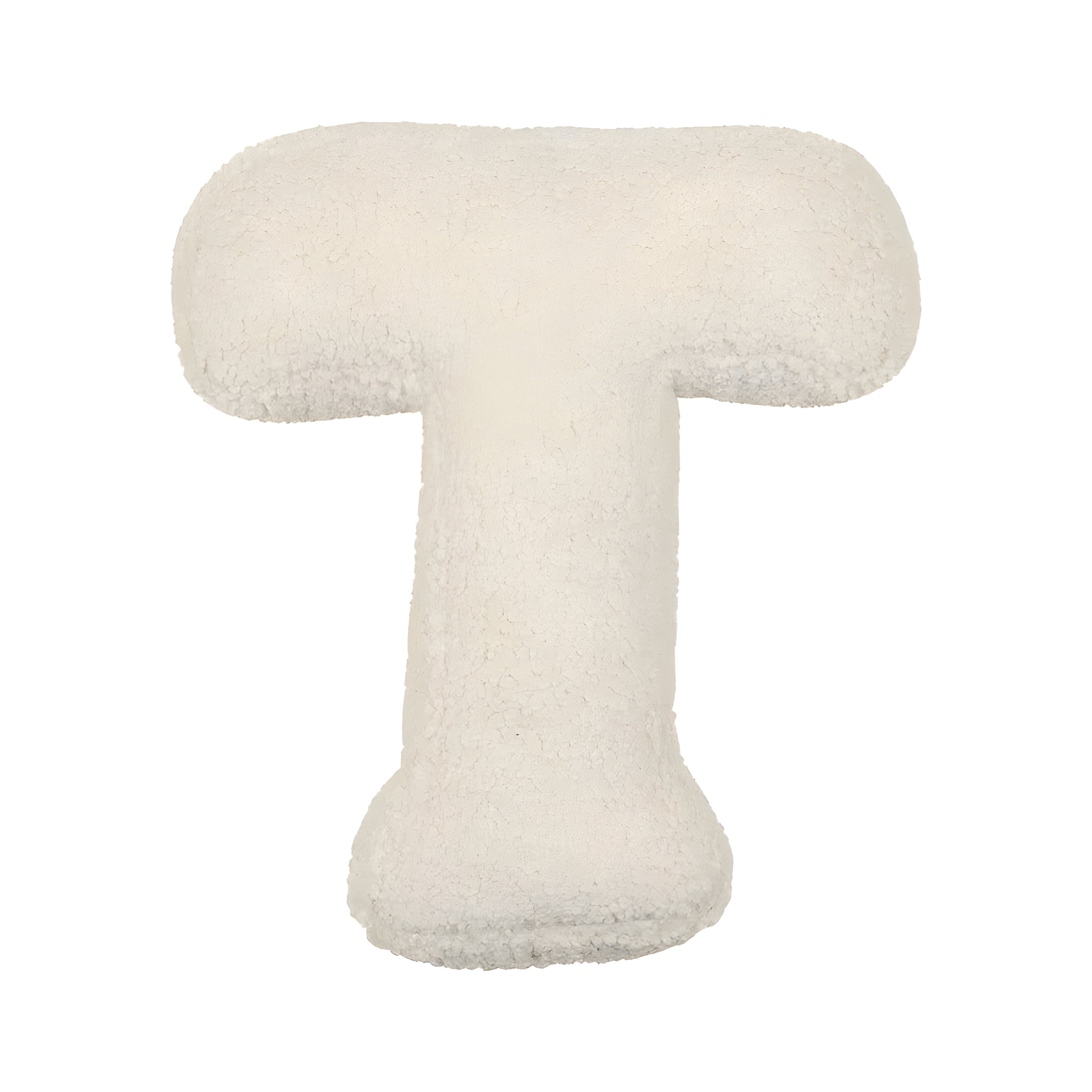 Buchstaben-Kissen aus Plüsch- Personalisierbare Kuscheldeko für Sofa oder Kinderzimmer - T - Kissen