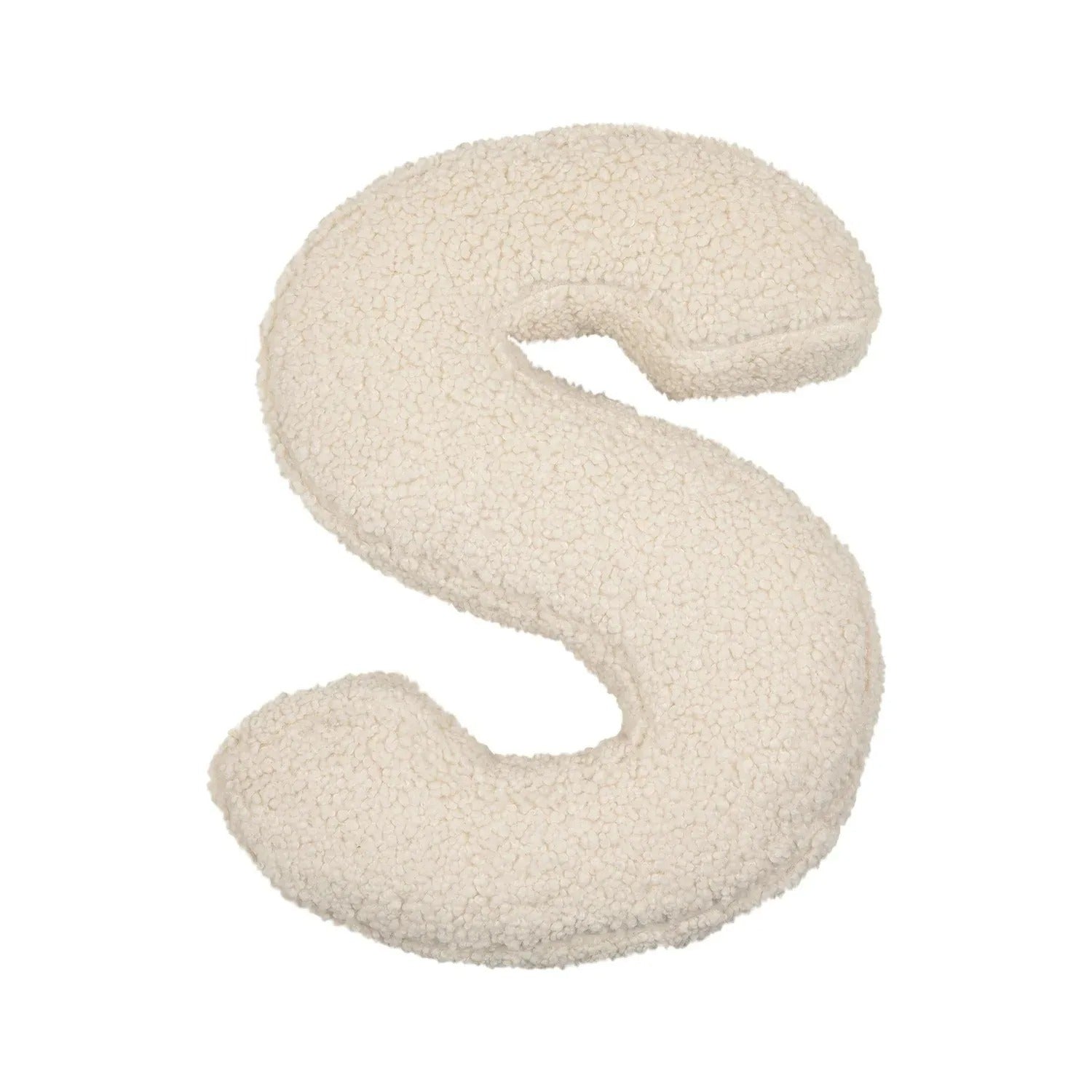Buchstaben-Kissen aus Plüsch- Personalisierbare Kuscheldeko für Sofa oder Kinderzimmer - S - Kissen